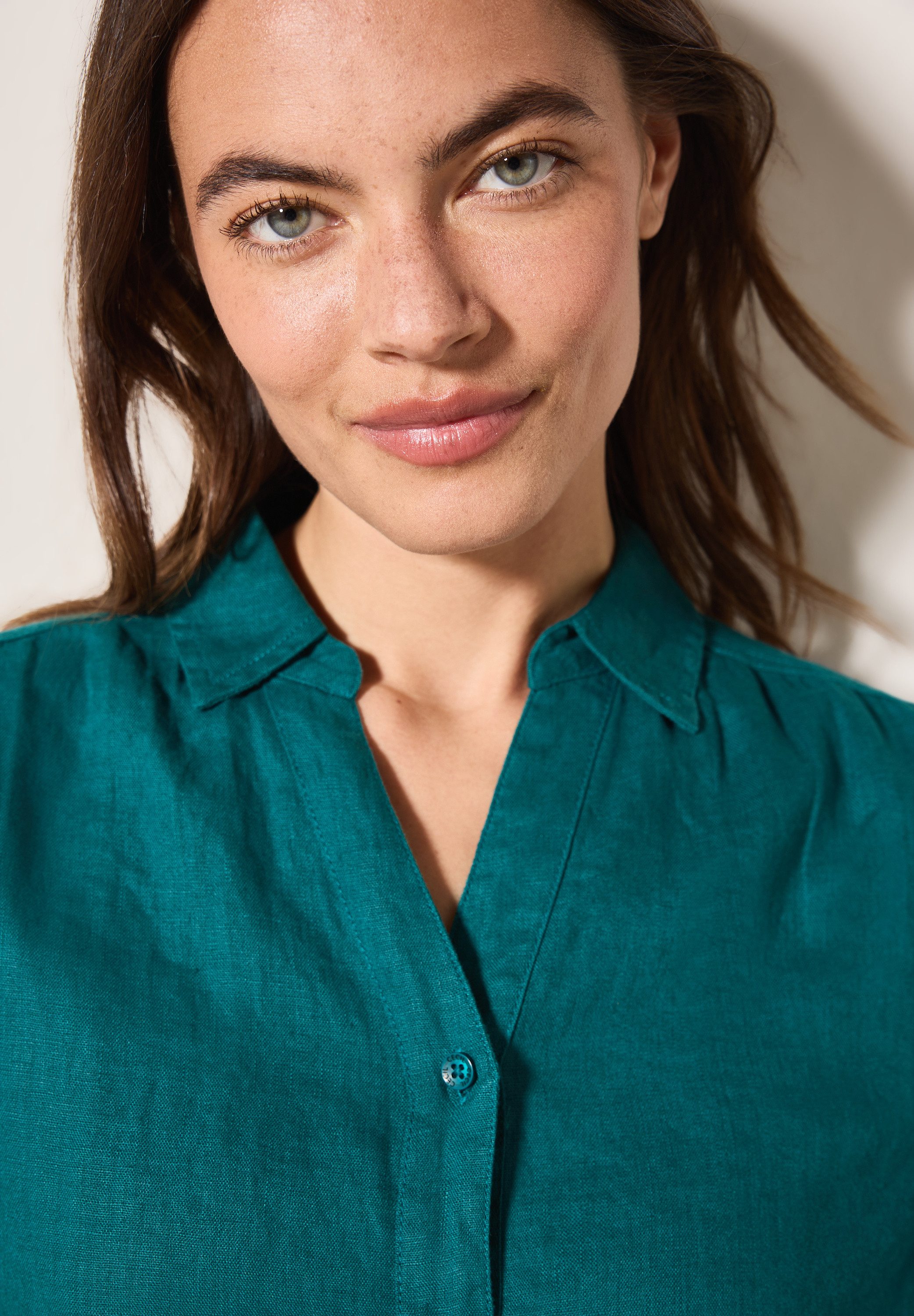 CECIL Blusenkleid aus Leinen und mit 3/4-Arm