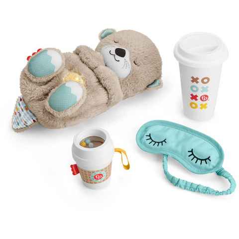 Fisher-Price® Plüschfigur Schlummer-Otter Geschenkset (Set, 4-St), Einschlafhilfe, Otter mit sanftem Licht