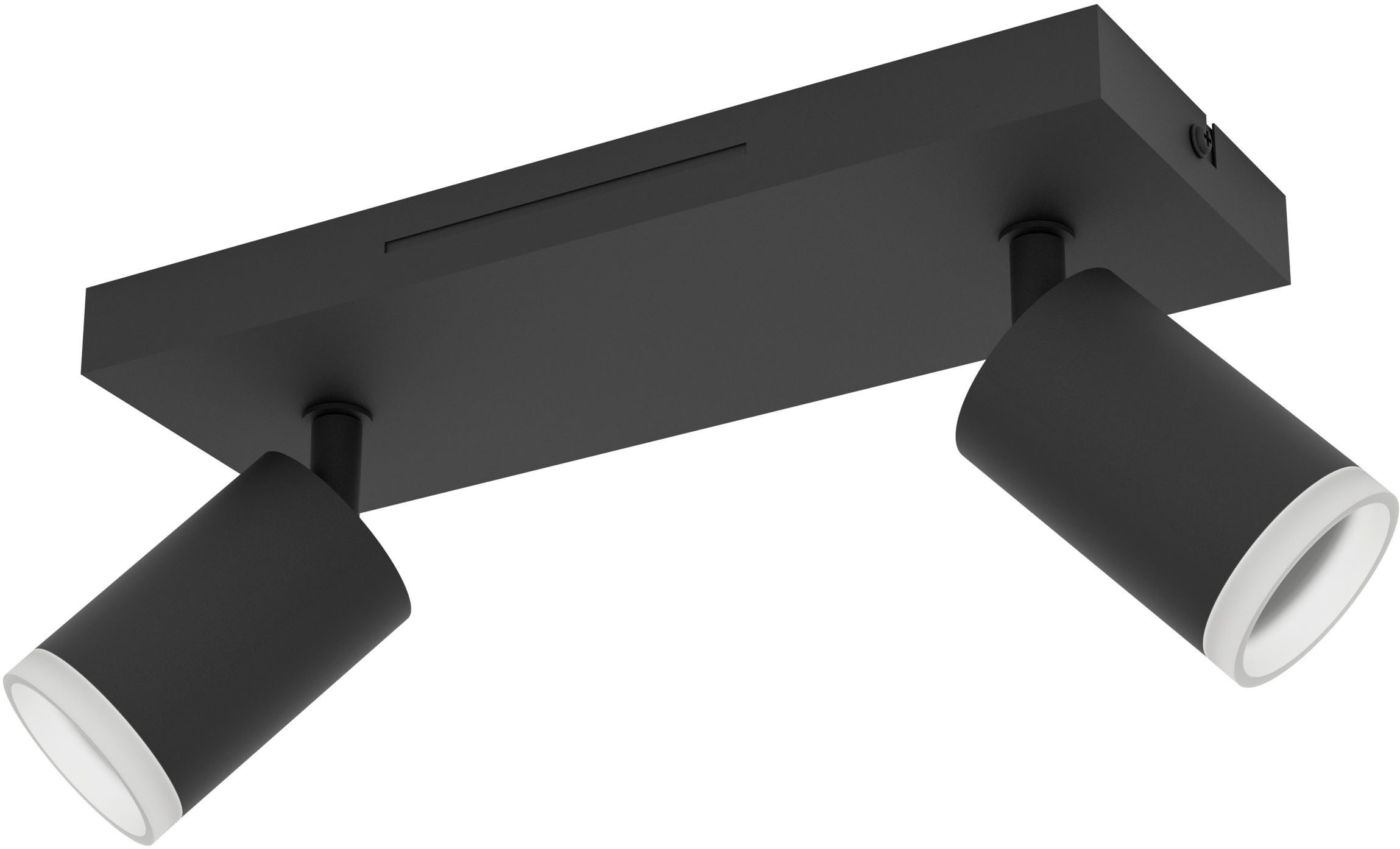 EGLO Deckenspot MELITELLO-Z Spotlampe - Alu, Stahl - LED - 2X3,7W - IP20, CCT - über Fernbedienung, Dimmfunktion, Farbwechsel, Memoryfunktion, Nachtlichtfunktion, RGB, Weckerfunktion, dimmbar über Fernbedienung, mehrere Helligkeitsstufen, LED fest integriert, Kaltweiß, Neutralweiß, RGB, Warmweiß, Wandleuchte, Wandspot, schwenkbar, Strahler, L25 x B10,5 x H8 cm