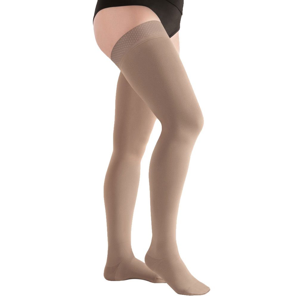 COMPRESSANA Strumpfhose Compressana Free CCL2 Schenkelstrümpfe mit Spitzen