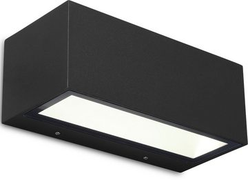 LUTEC LED Außen-Wandleuchte GEMINI, LED fest integriert, Warmweiß