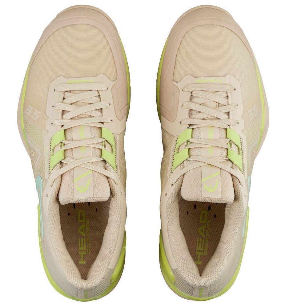 Head Sprint Pro 3.5 Allcourt beige/limegrün Damen Tennisschuh