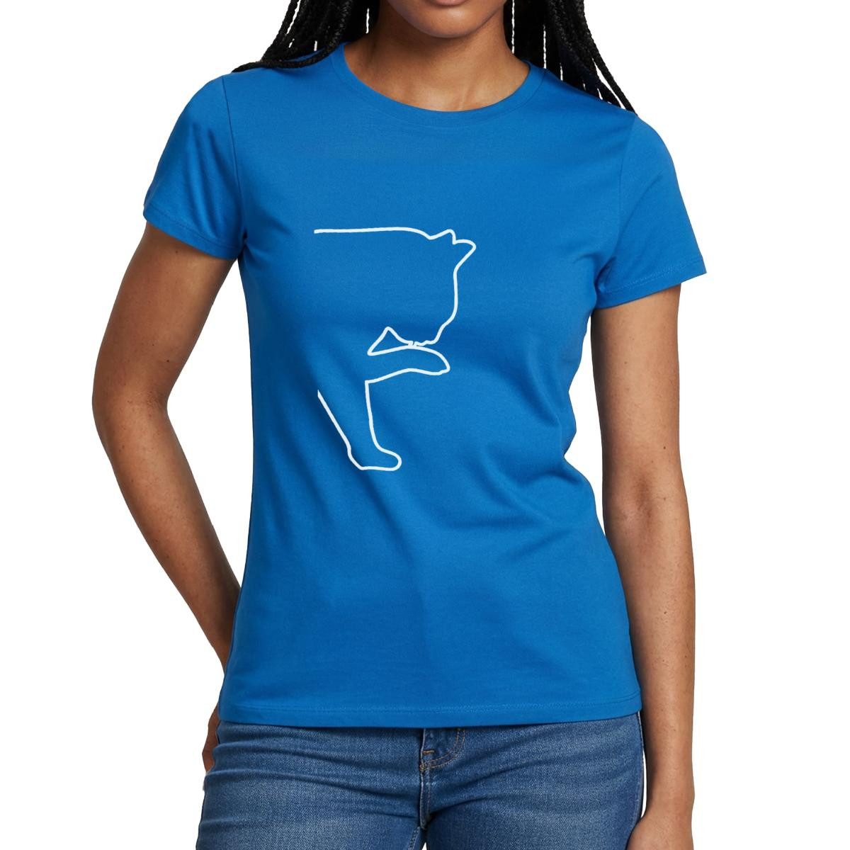 T-Shirt Katzen Silhouette Frauen T-Shirt