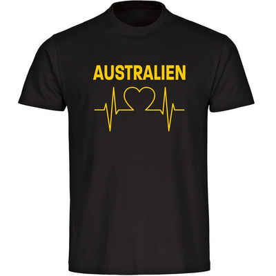 multifanshop T-Shirt Herren Australien - Herzschlag - Männer