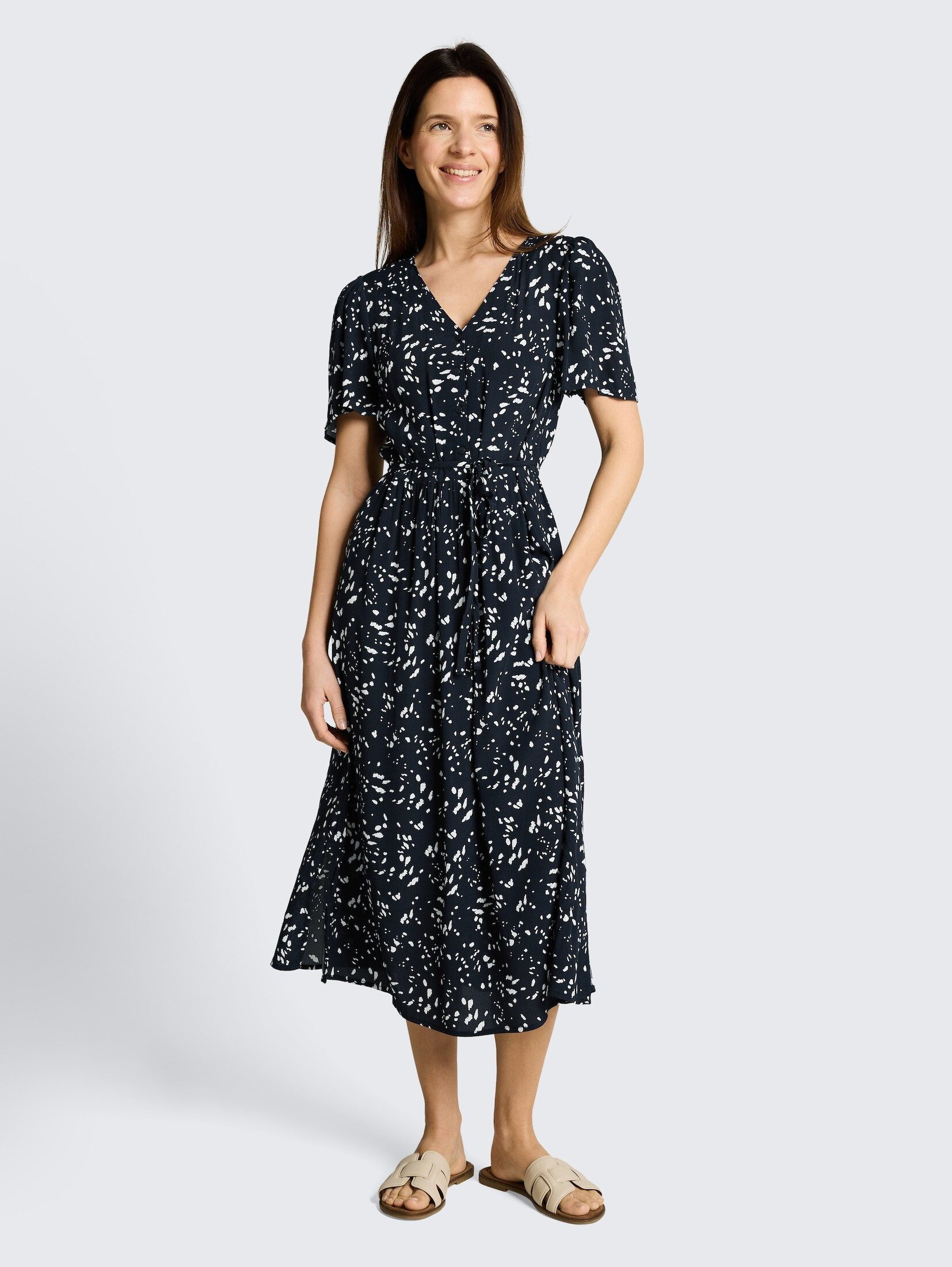 TOM TAILOR Midikleid Kleider & Jumpsuits Midi-Kleid mit Muster