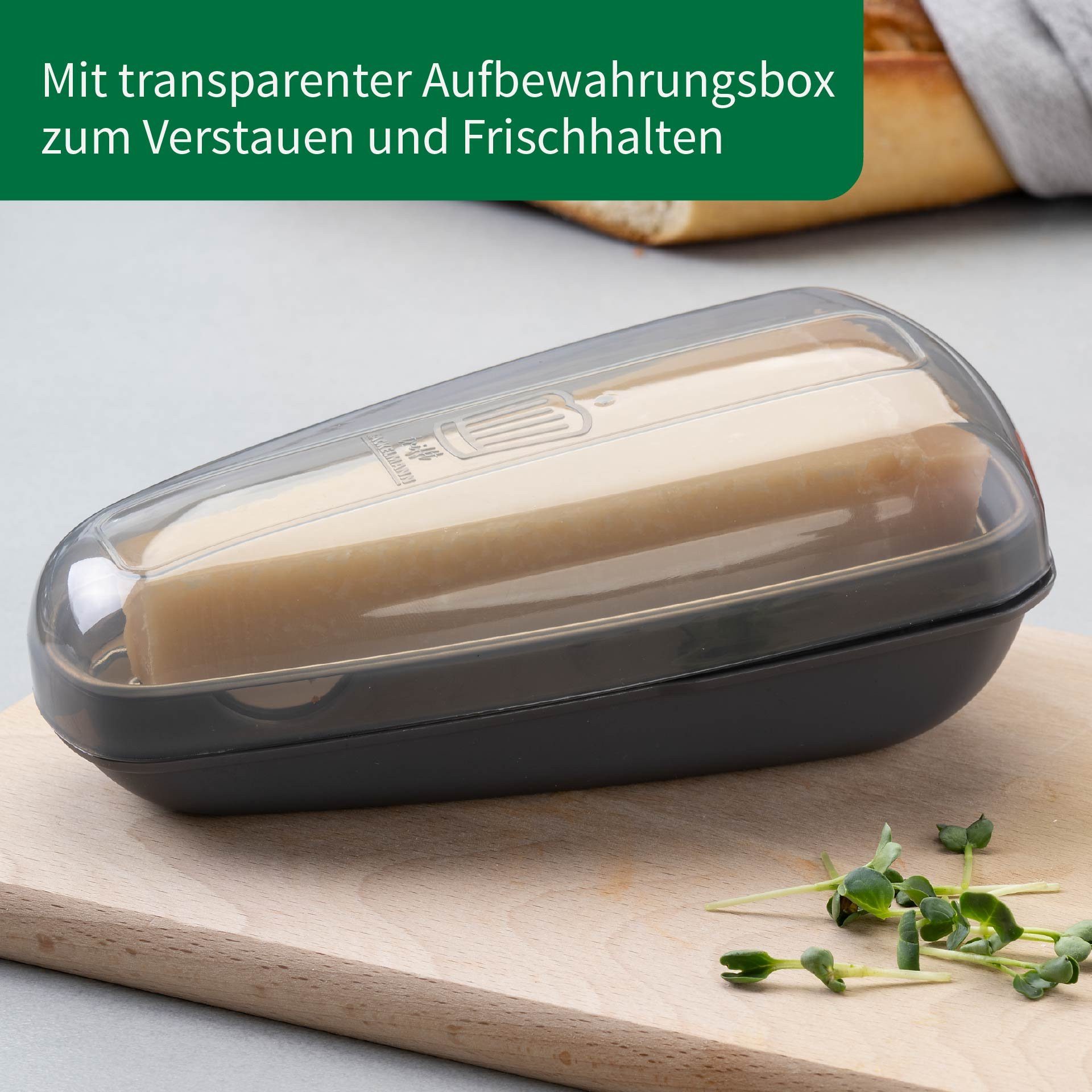 Chefkoch trifft Fackelmann Käsereibe Parmesanreibe mit Behälter, Käsereibe, Käsehobel, Käsemühle – Bild 5 von 5