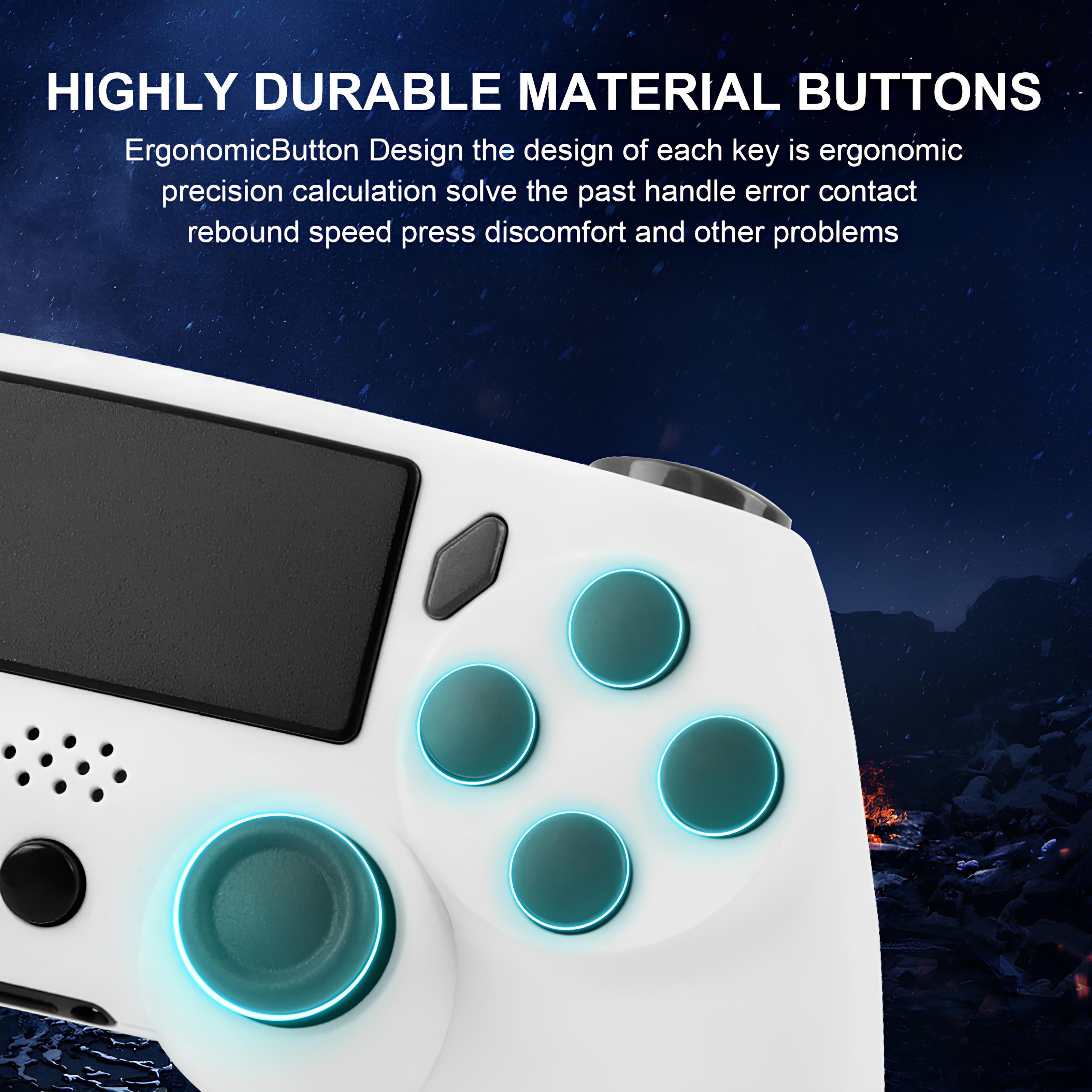 Athlix Gamepad Kabellos für PS4 PS3 PC, 6-Achsen Gyroskop Joystick Wireless Controller (8 Std. Akkulaufzeit, USB & Bluetooth, integriertes Touchpad) – Bild 5 von 5