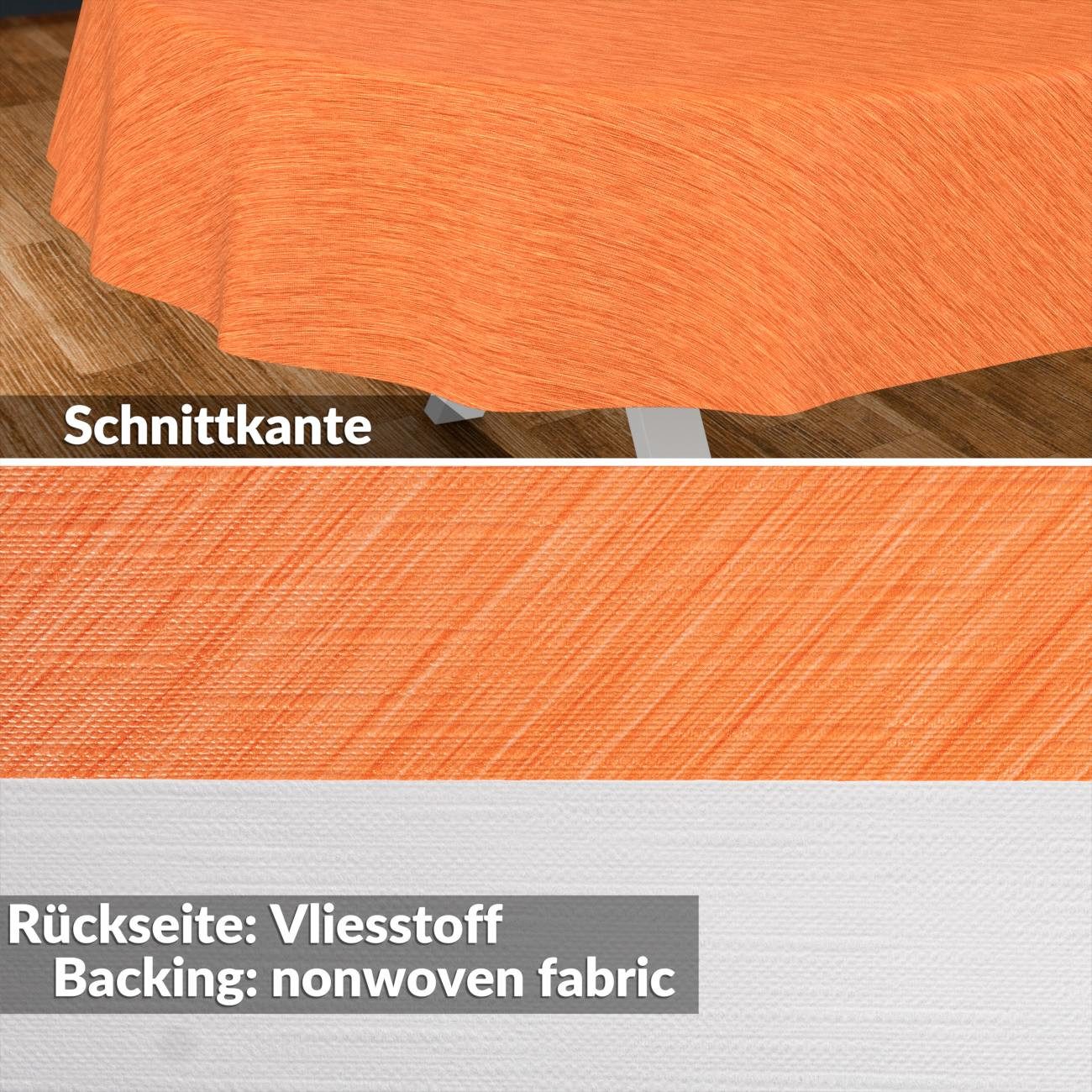 ANRO Tischdecke Wachstuchtischdecke Gartentischdecke Wachstischdecke (Einzelstück 1-tlg), Glatt 140x160cm Oval wasserabweisend