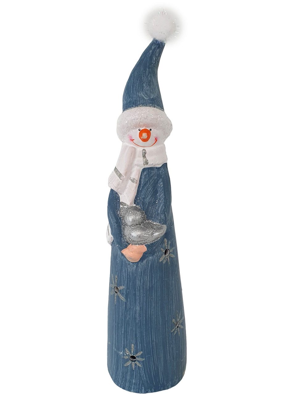 Weihnachtsfigur Dekofigur Schneemann groß 32 x 8 x 8 cm