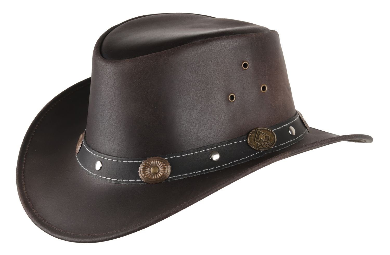 Scippis Trilby wetterfester Westernhut Reno mit Antik-Conchos