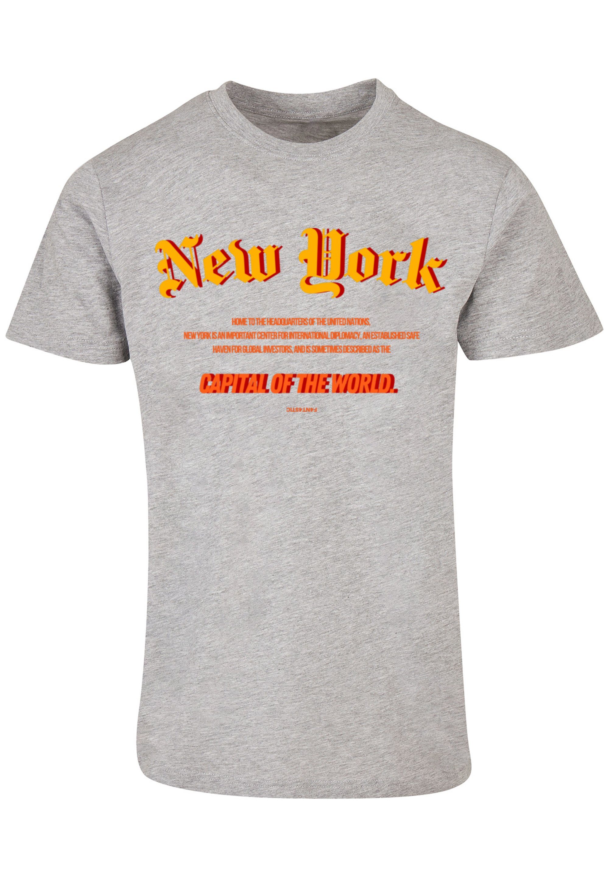 F4NT4STIC T-Shirt New Print TEE York grey UNISEX heather