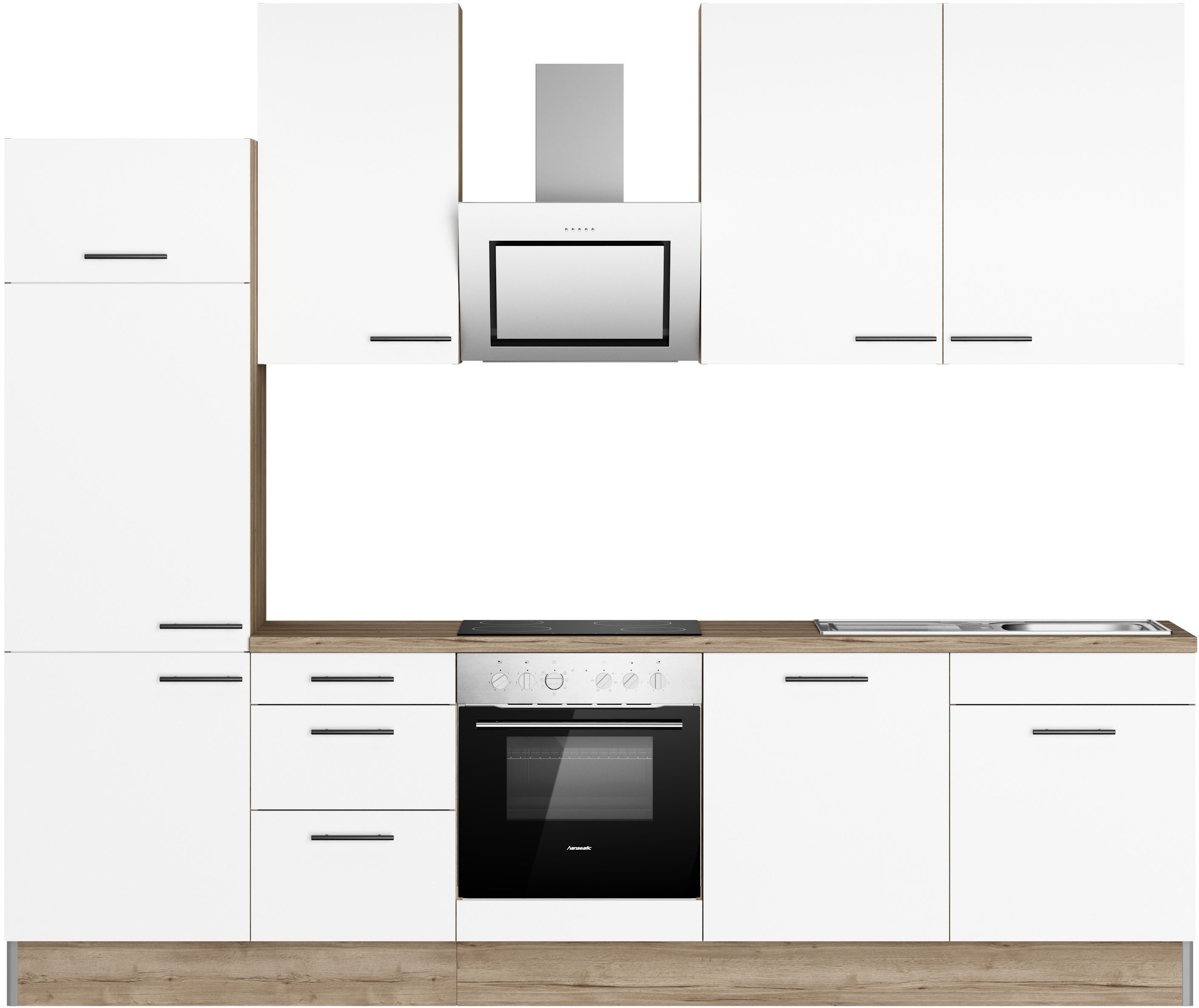 OPTIFIT Küchenzeile Fiona, Breite 290 cm, mit Hanseatic-E-Geräten, in Premi günstig online kaufen
