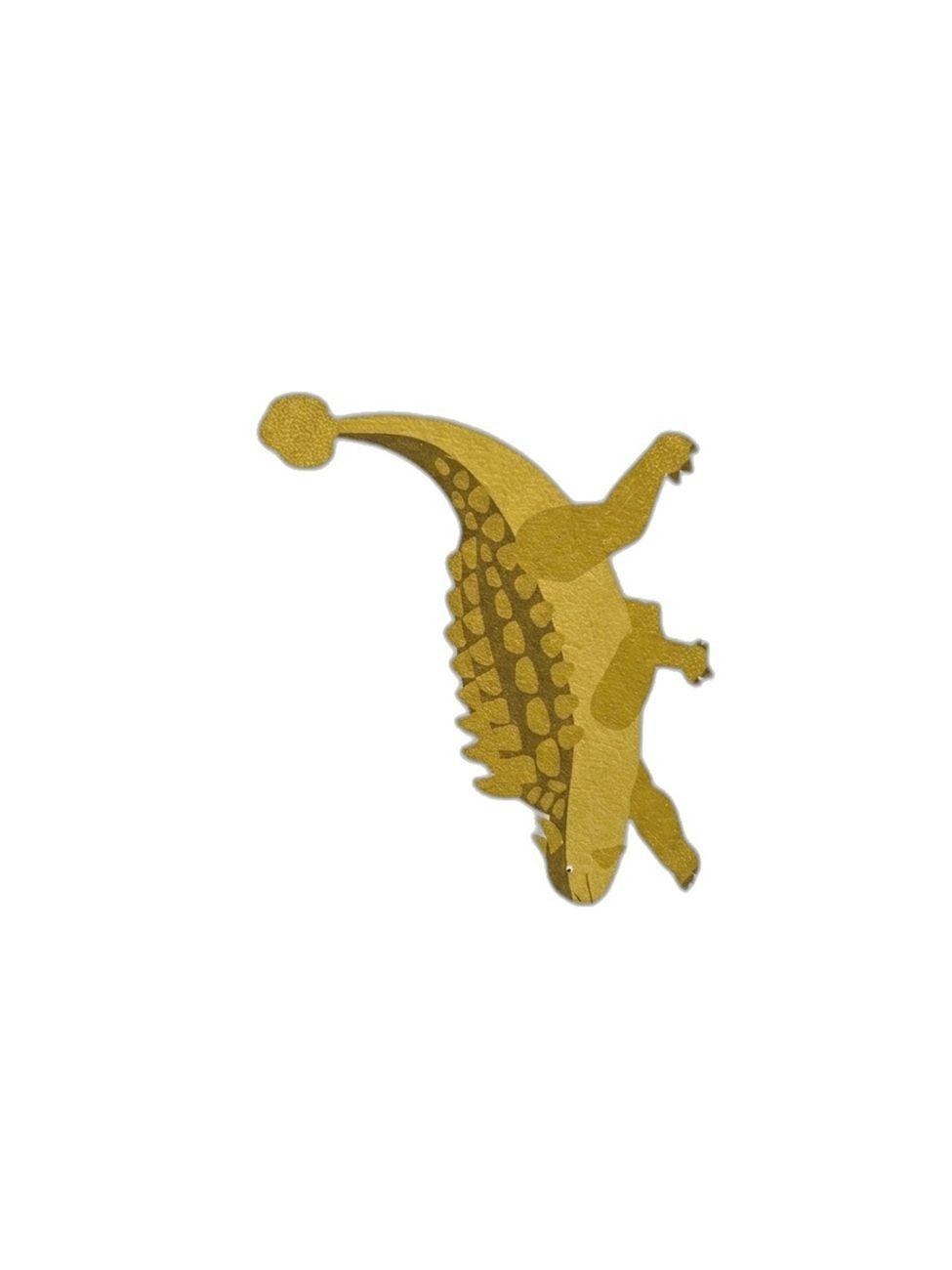 Ava & Yves Grußkarte Grußkarte Ankylosaurus Dinosaurier in Gold