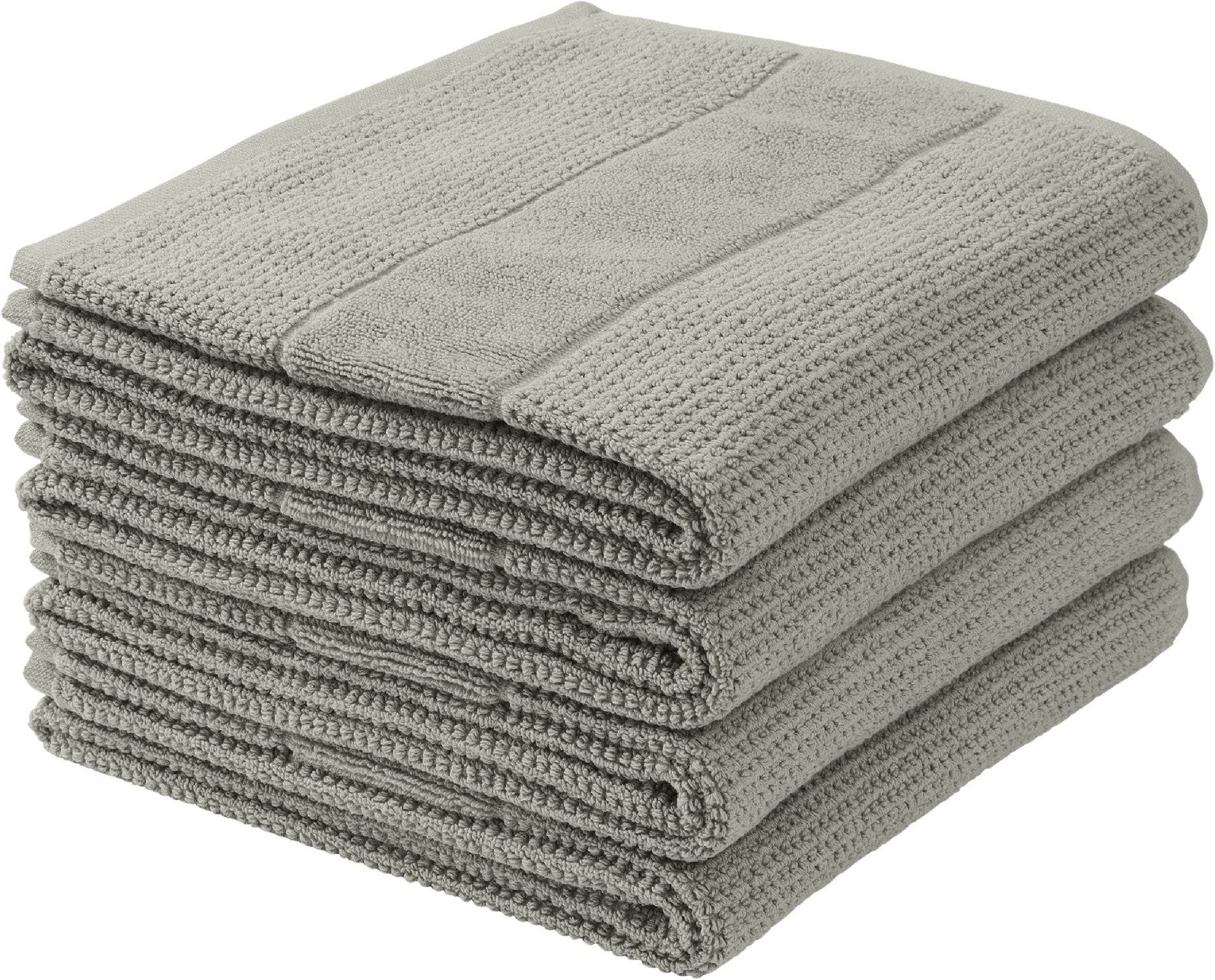 Schiesser Handtücher Turin aus 100% Baumwolle in dezenter Reiskornoptik, Frottier (Set, 4-St), OEKO-TEX® MADE IN GREEN