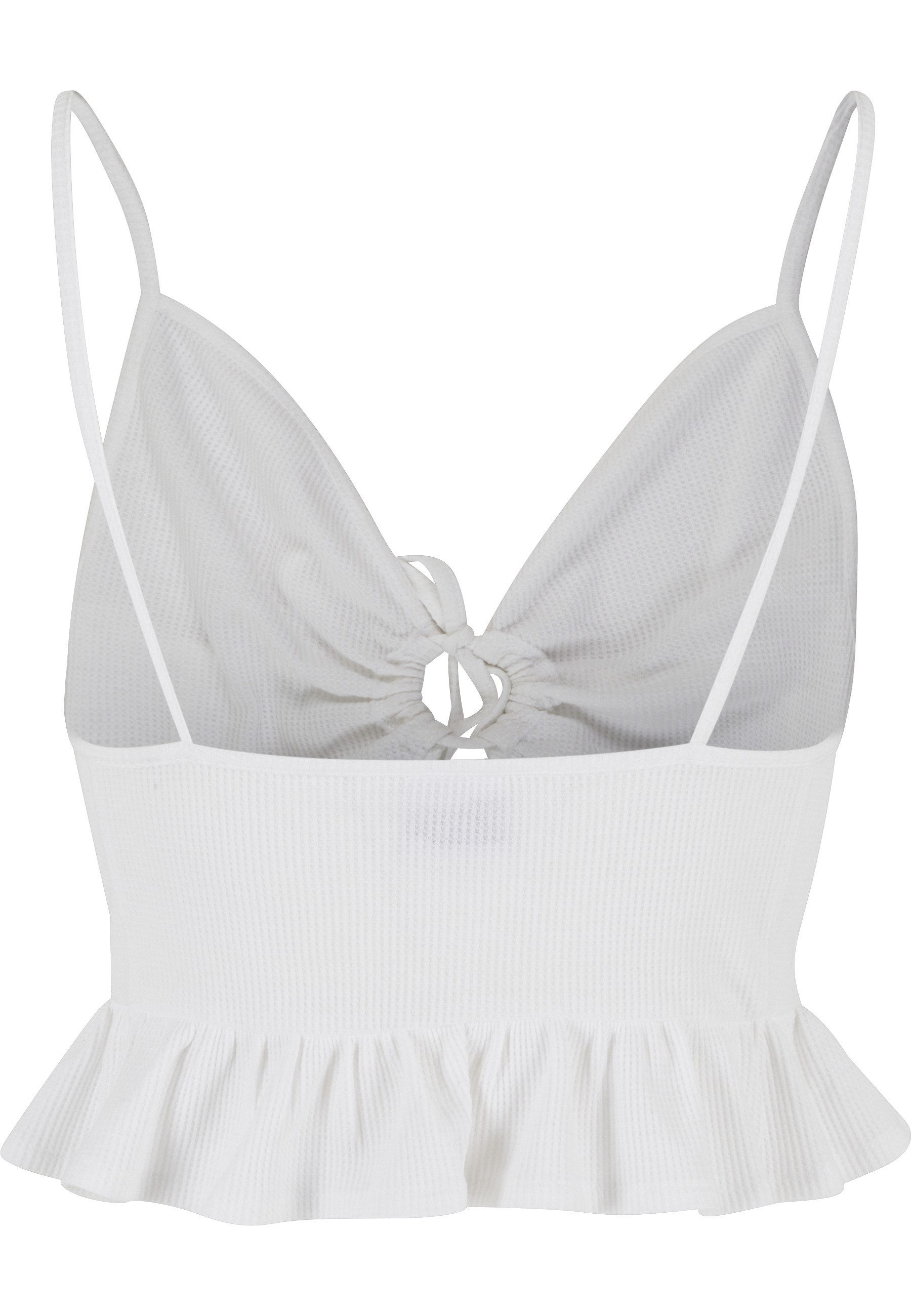 URBAN CLASSICS Tanktop Urban Classics Damen Ladies Waffle Pique Ruffle Top günstig online kaufen