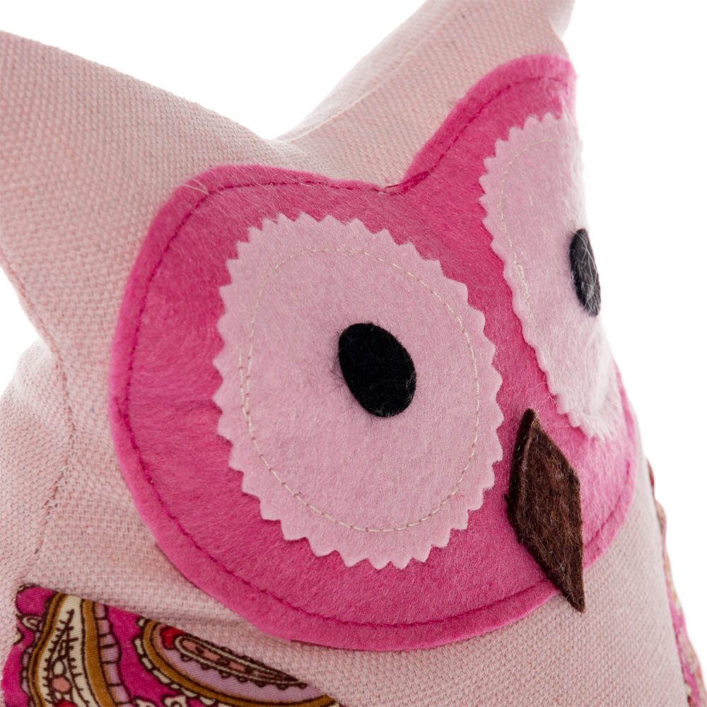Grafelstein Bodentürstopper Türstopper SILA rosa pink Eule mit Sandfüllung Doorstop H21cm Türsack