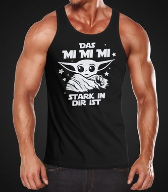 MoonWorks Tanktop Herren Tanktop Parodie Spruch Das mi mi mi stark in dir ist Fun-Shirt Achselshirt Moonworks® mit Print
