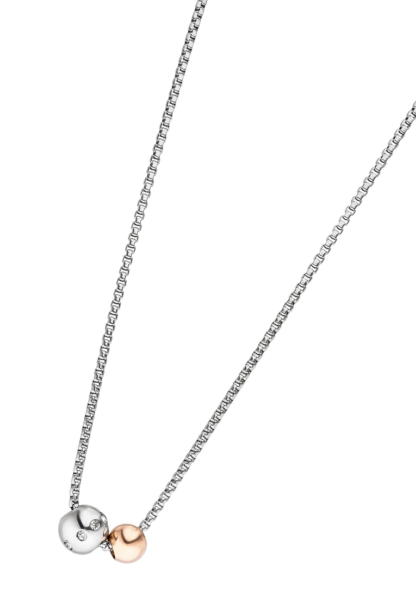 JOBO Kette mit Anhänger Zwei Kugeln, Ed...