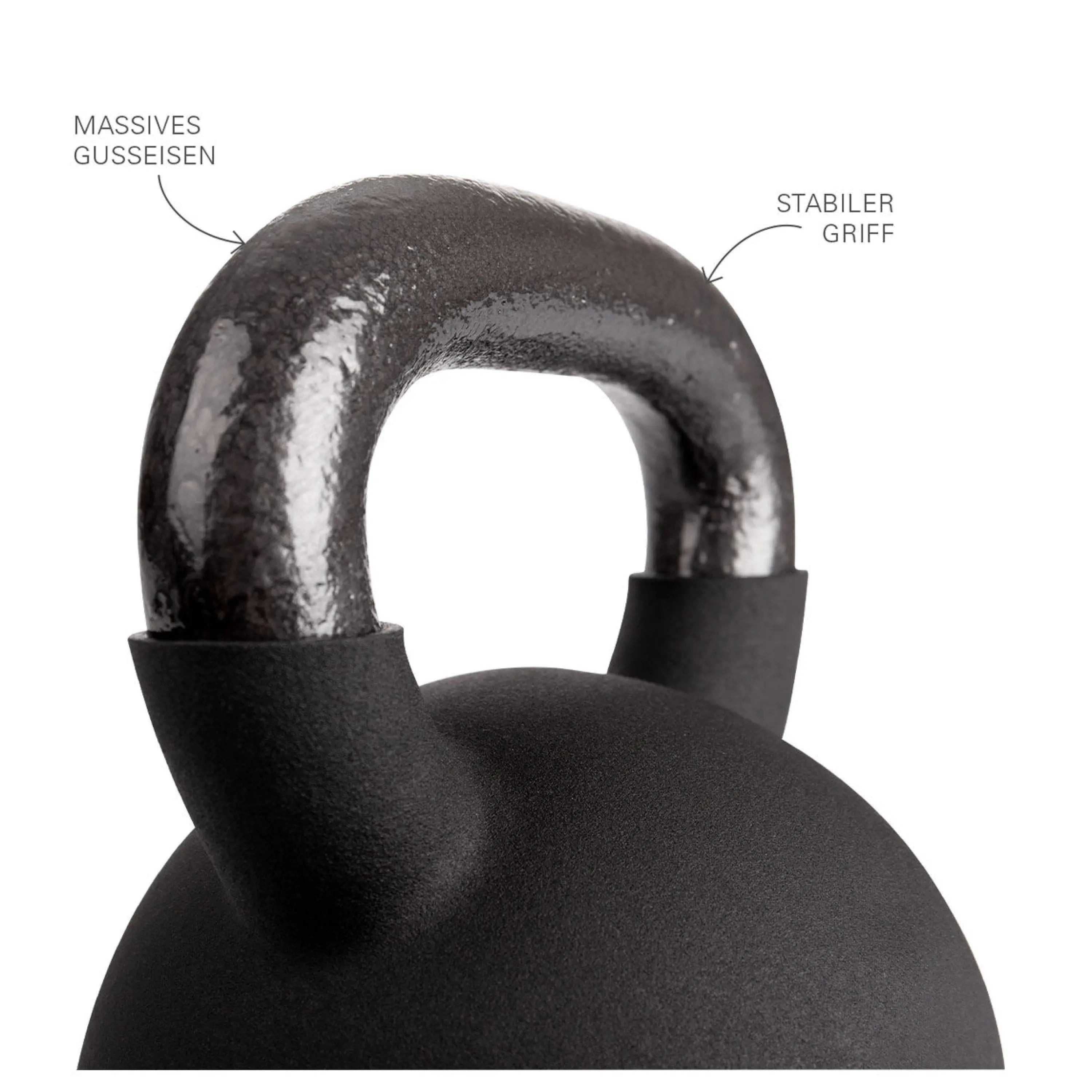 Sport-Knight® Kettlebell Kettlebell aus Gusseisen, in verschiedenen Gewichtsklassen, 4-32 Kg, (Einzelkettlebell)