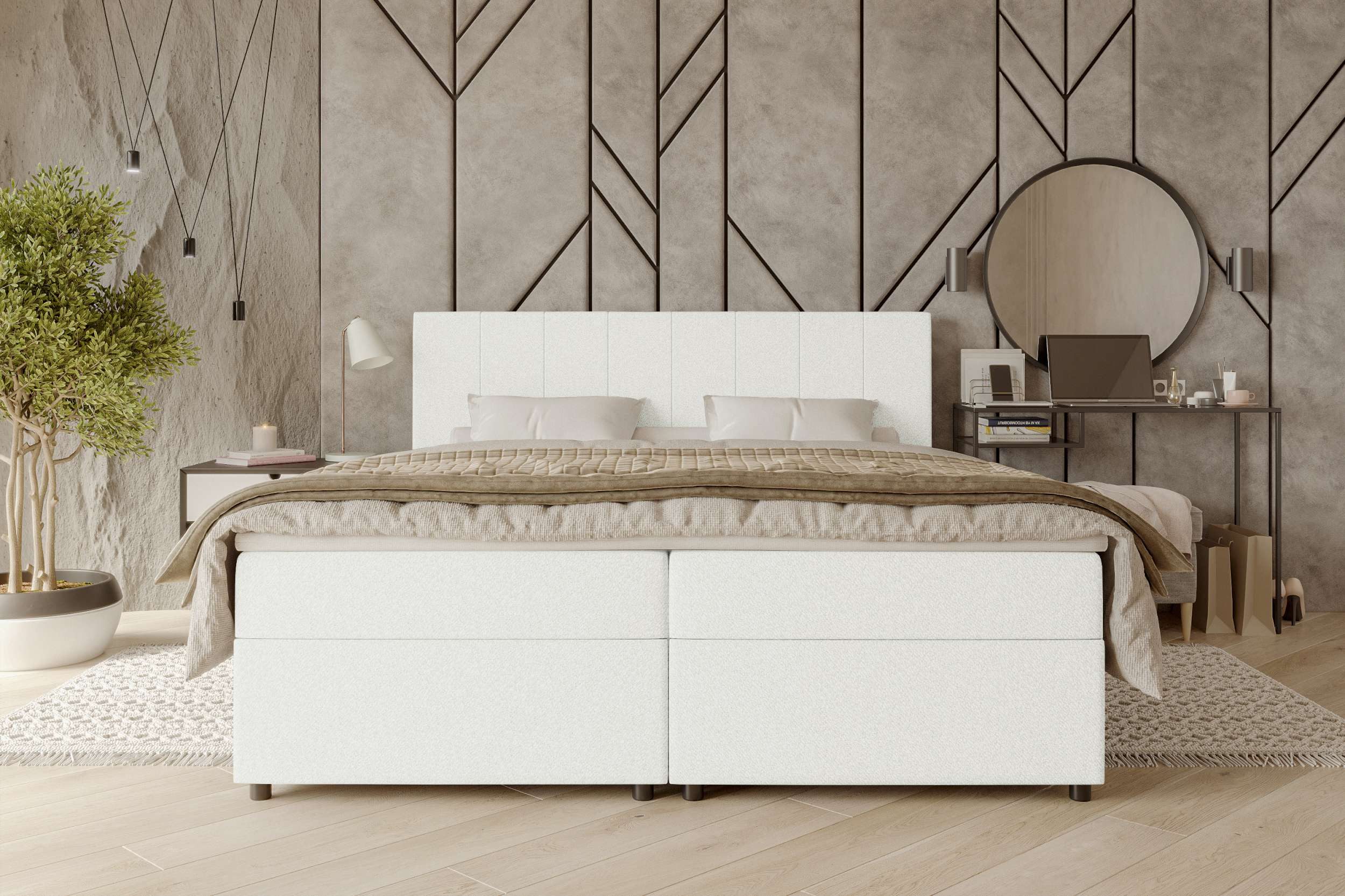 99rooms Boxspringbett Kira (Schlafzimmerbett, Bett), 140/160/180x200 günstig online kaufen