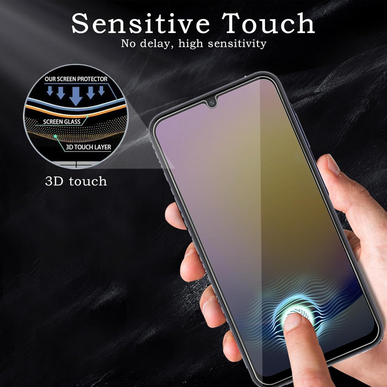 Baker Sichtschutzfolie 2x Panzerglas Blickschutz Samsung Galaxy A55 A54 A35 A34 A14 A15 A25, (2 Pack), A16 A04 A05 A17 A56 A36 A26 Privacy Schutzglas Schutzfoli – Bild 5 von 5