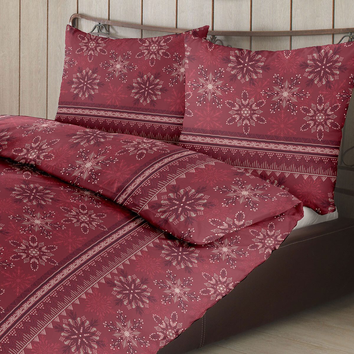 TRAUMSCHLAF Bettwäsche Sterne und Schneeflocken, Biber, günstig online kaufen