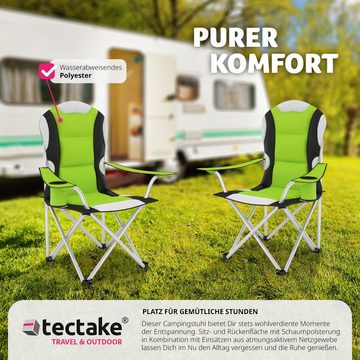 tectake Campingstuhl 2 Campingstühle mit Polsterung (2er Set, 2 St), Zusammenklappbar