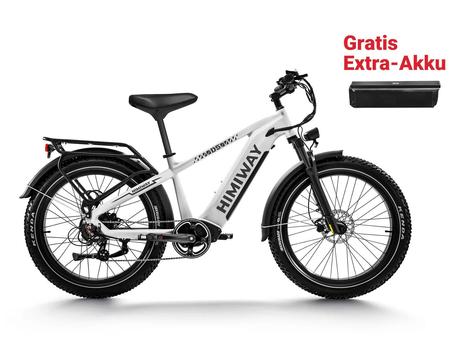 DOTMALL E-Bike Cityrad Himiway Zebra/D5 26 Zoll Elektrofahrrad mit 48V 20Ah abnehmbarem Akku