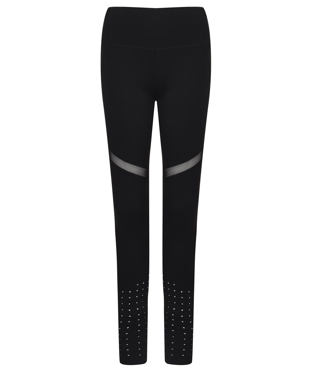 Tombo Leggings Damen Leggings mit Mesh-Streifen vorne u. hinten am Obersche günstig online kaufen