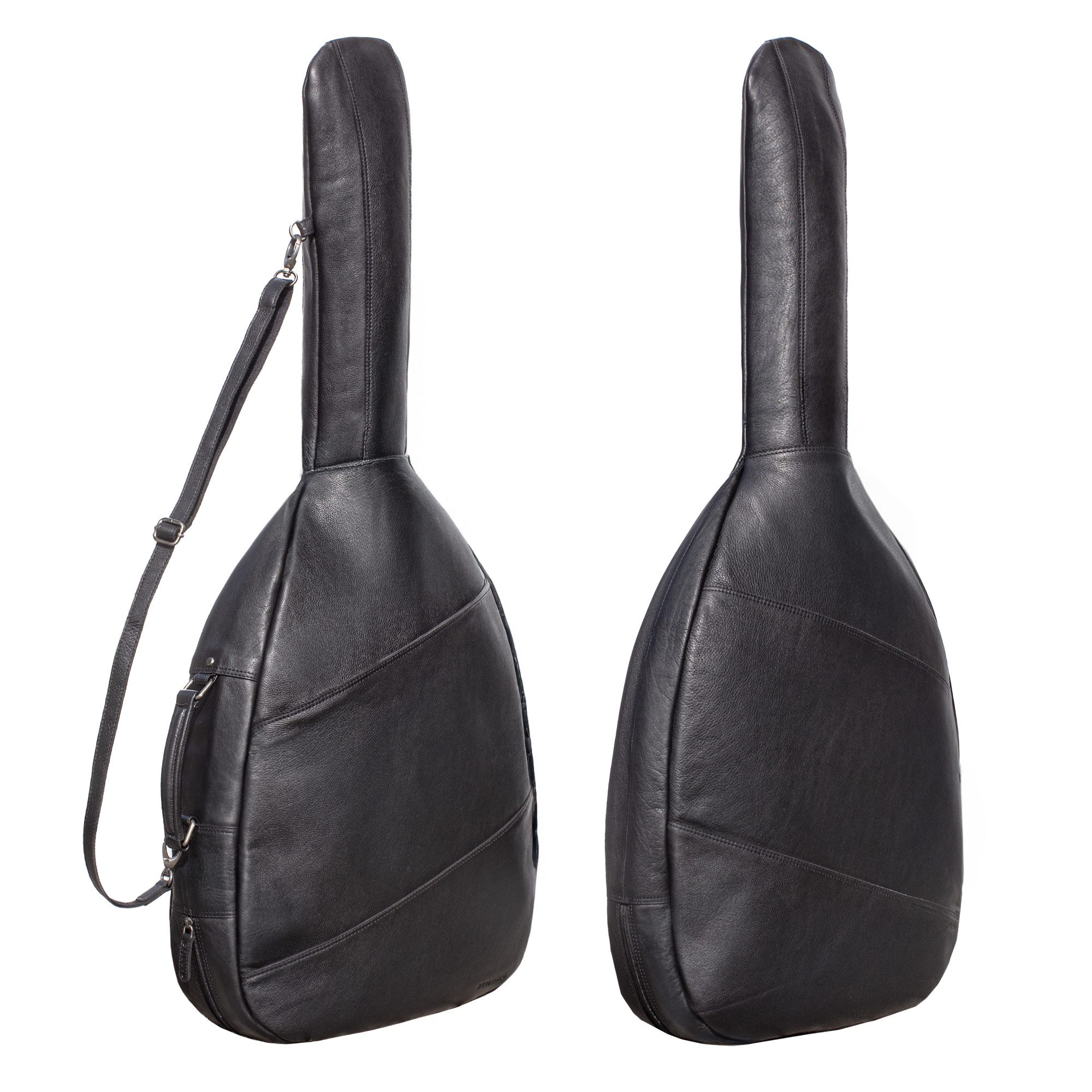 STILORD Weekender "Elvis" Premium Leder Gitarrentasche für 4/4 Gitarren 39", 40" und 41"