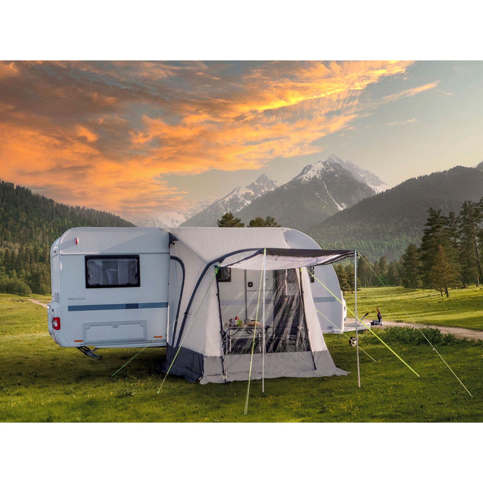 REIMO Reisemobil-Center GmbH Vorzelt Vorzelt One Beam Air 325x250cm Luftvorzelt Reisevorzelt für Wohnwagen