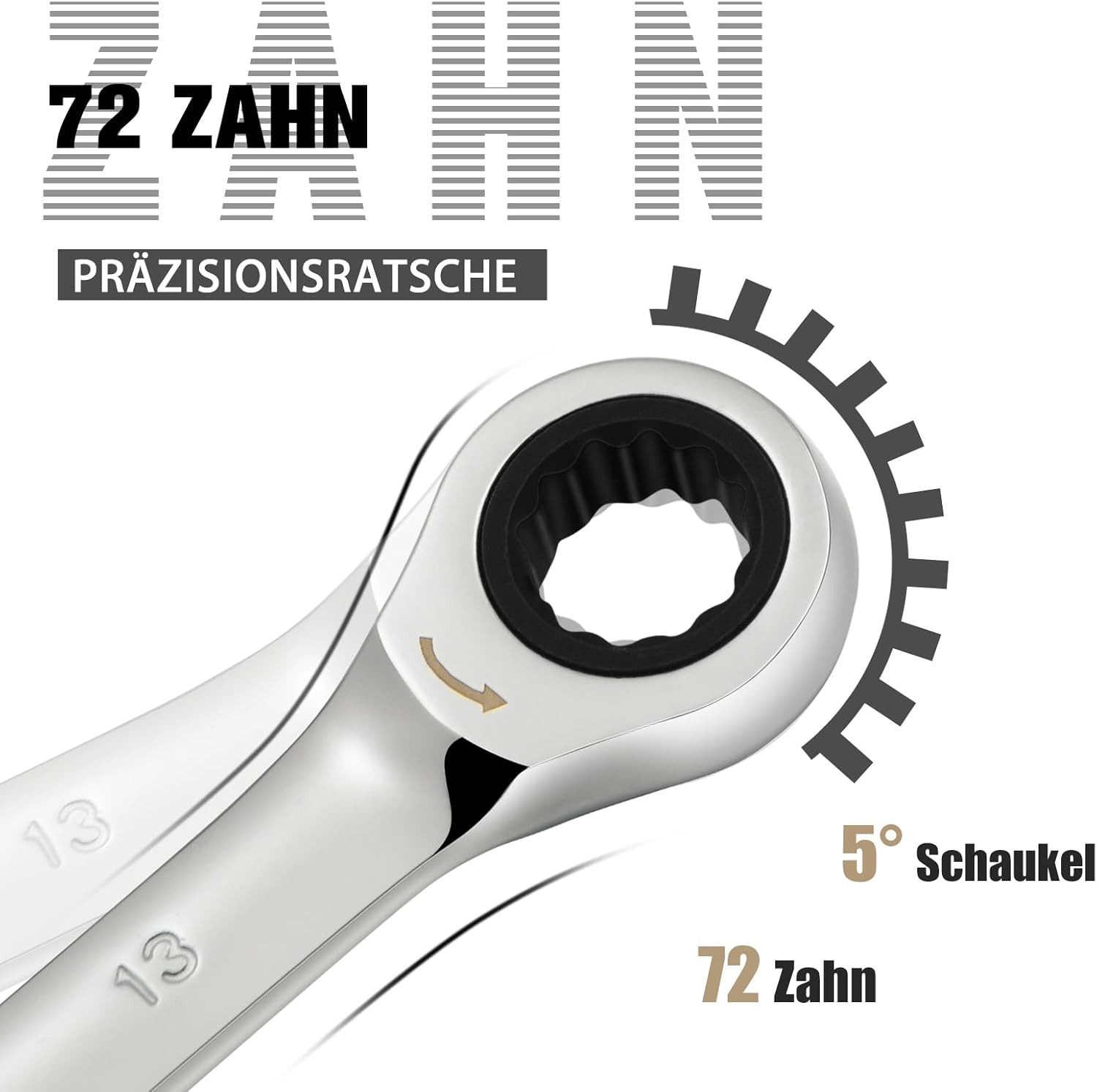 SORAKO Ratschenringschlüssel SORAKO Ratschenschlüssel 13 mm