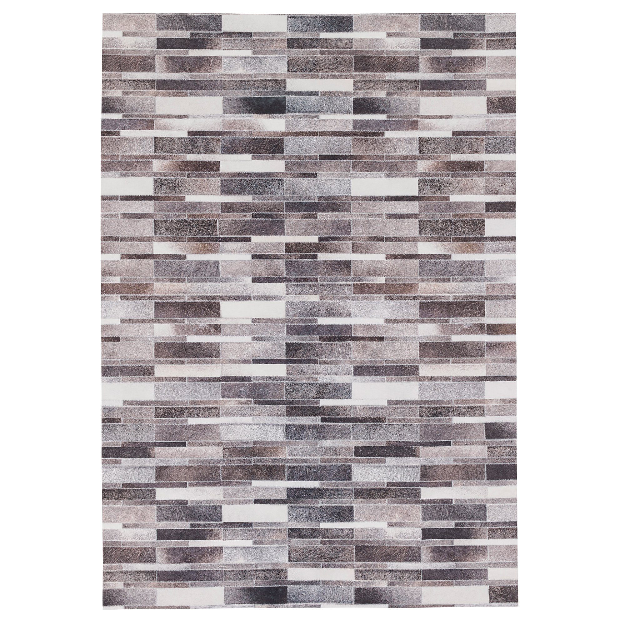 Pergamon Designteppich Kunstfaser Patchwork Tierfell Stripes, Rechteckig, Höhe: 7 mm