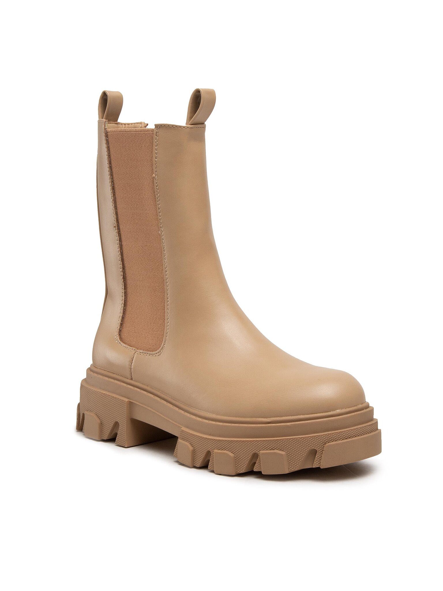 Klassische Stiefeletten ZAL12901-3 Beige Stiefel