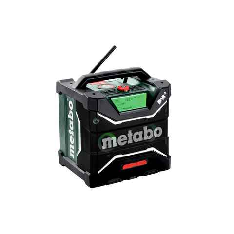Metabo Professional RC 12-18 32W BT DAB+ Akku Baustellenradio (Digitalradio (DAB), zusätzlich analoger UKW (FM) Empfang, mit Akku-Ladefunktion im Karton)
