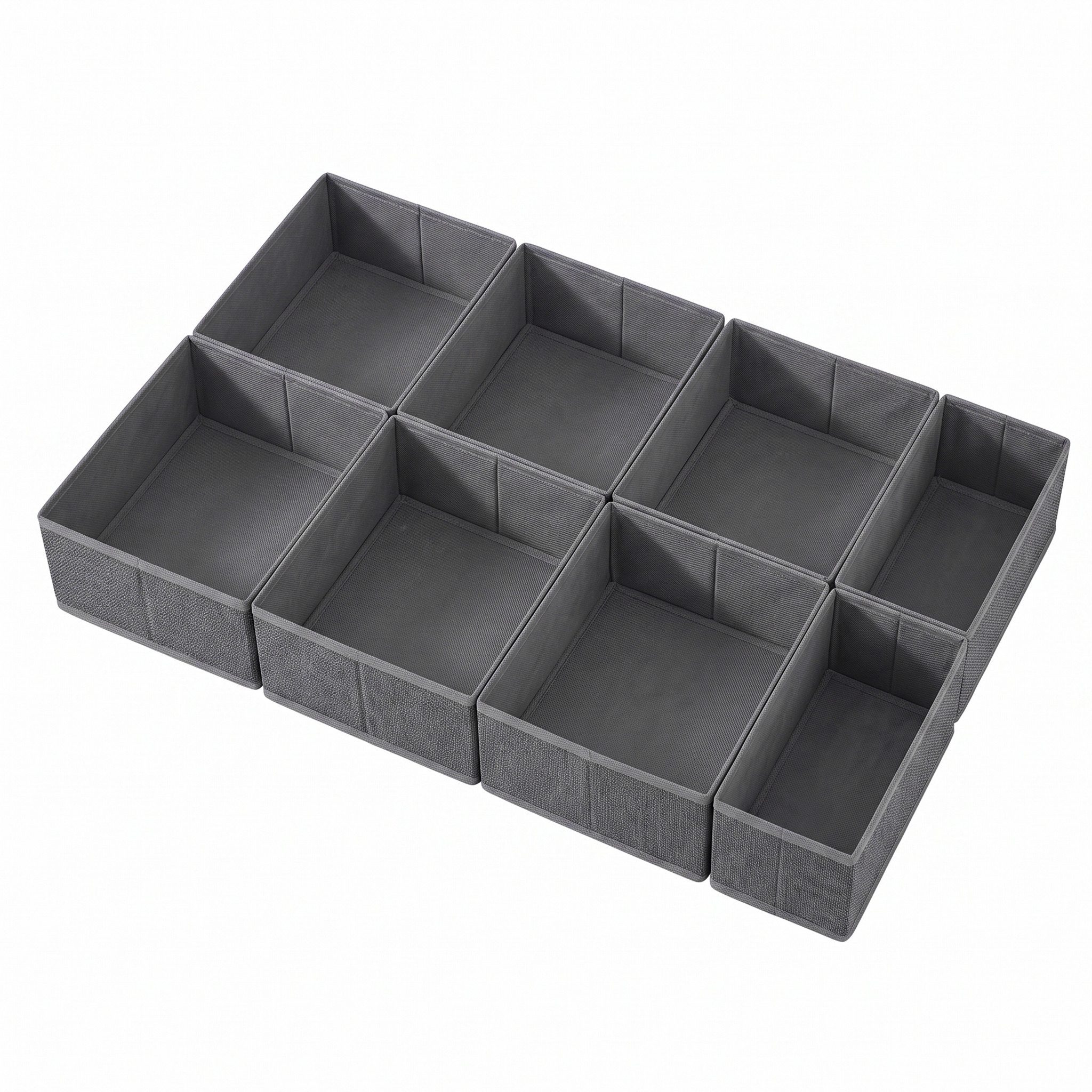 Sekey Aufbewahrungsbox Schubladen Organizer aus Vliesstoff – faltbare Aufbewahrungsboxen, 8er-Set, 6 × 24 × 26 × 11 cm + 2 × 16 × 26 × 11 cm für PAX 100 – Bild 2 von 5