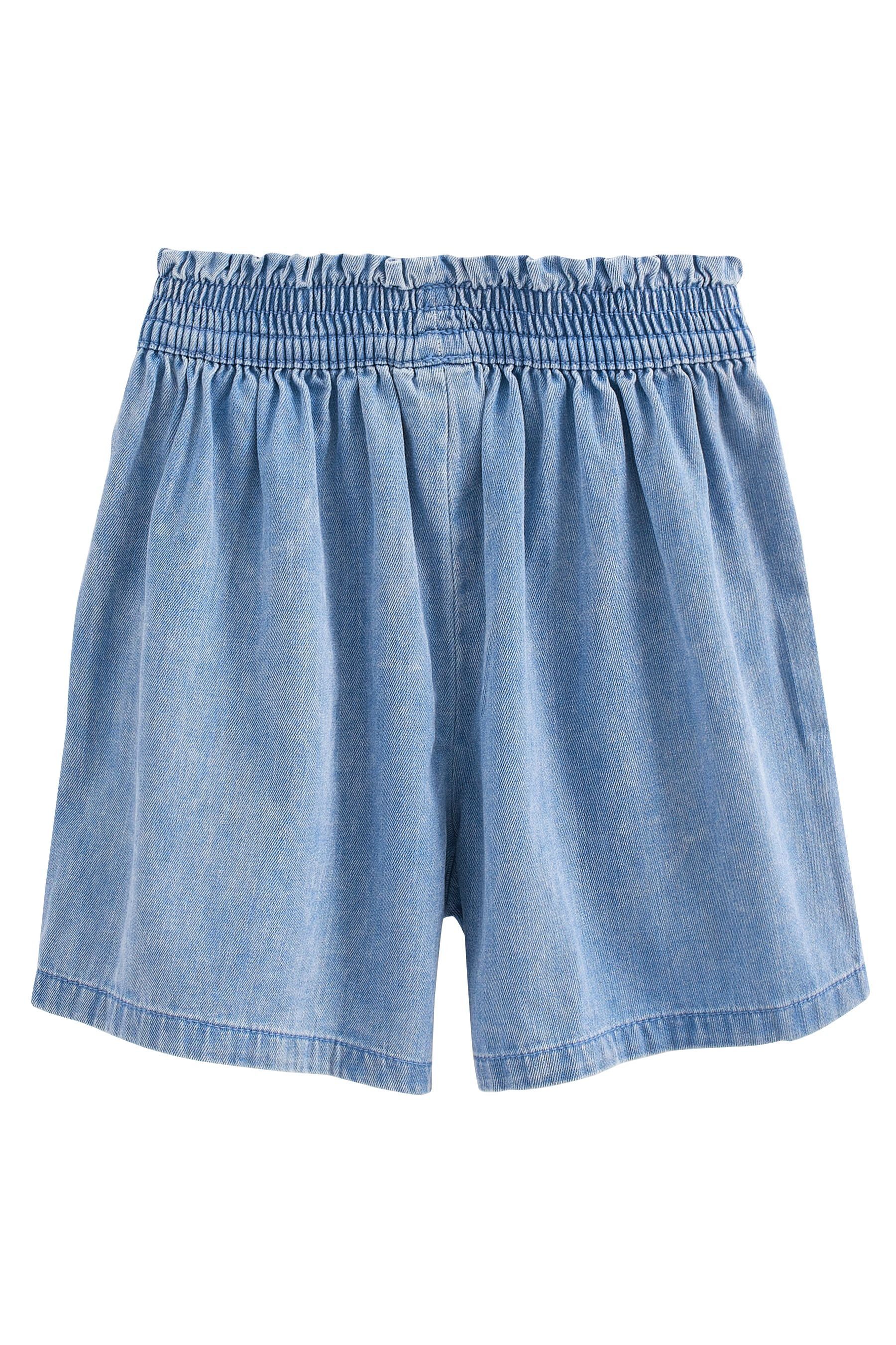 Bright geschnitten Next Shorts Hosenrock in Blue Rockoptik länger - (1-tlg)