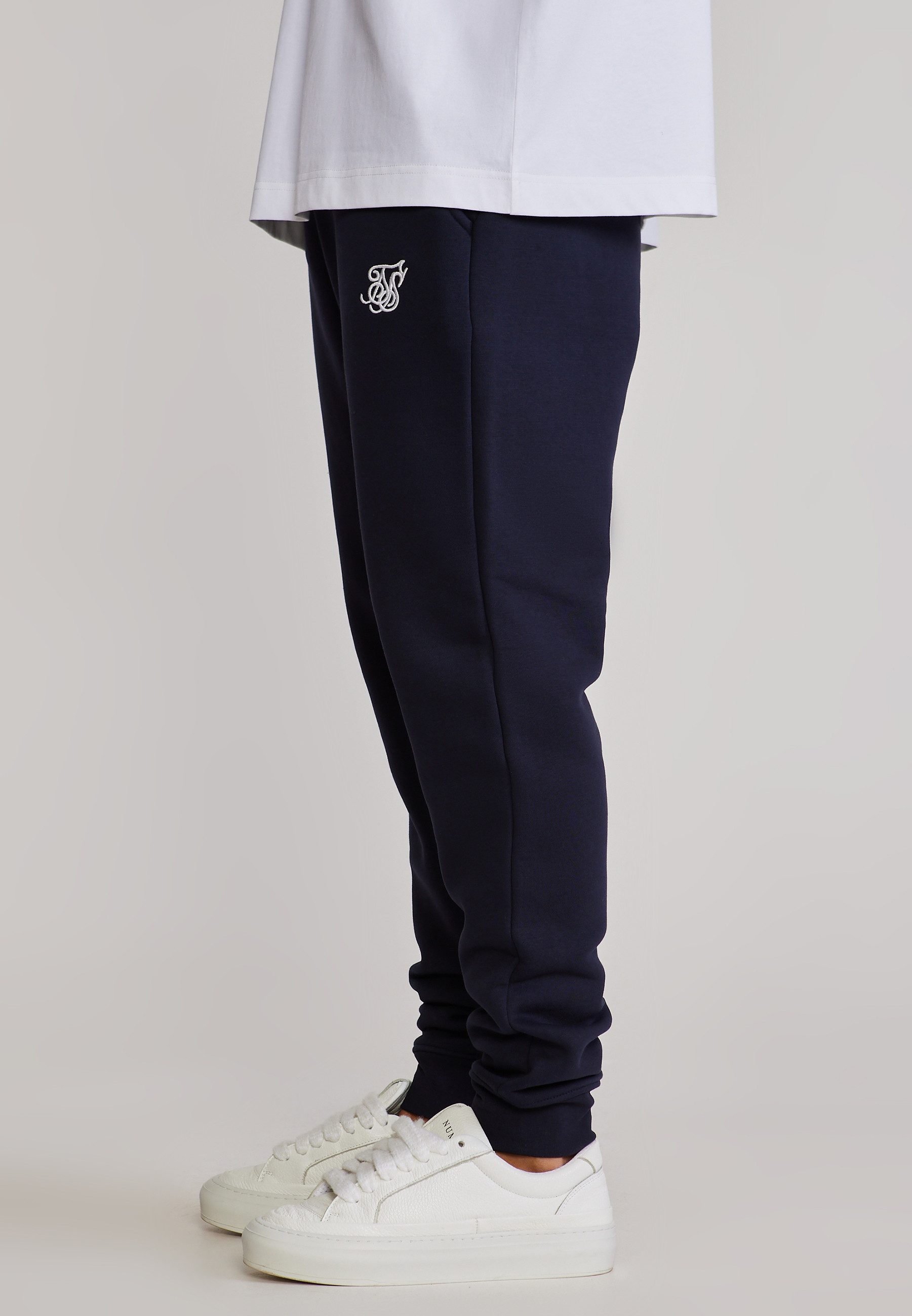Siksilk Jogger Pants SikSilk Herren Navyblau Essentials Joggers