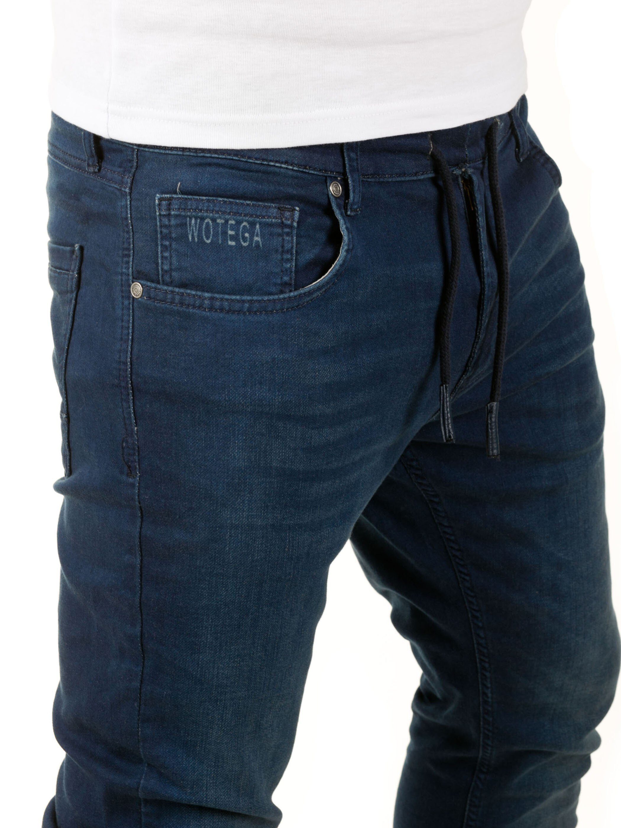 WOTEGA Slim-fit-Jeans Herren Jogginghose in Jeans-Look Noah Stretch Hose in Jogging Jeans Sweathosen Denim – Bild 4 von 5
