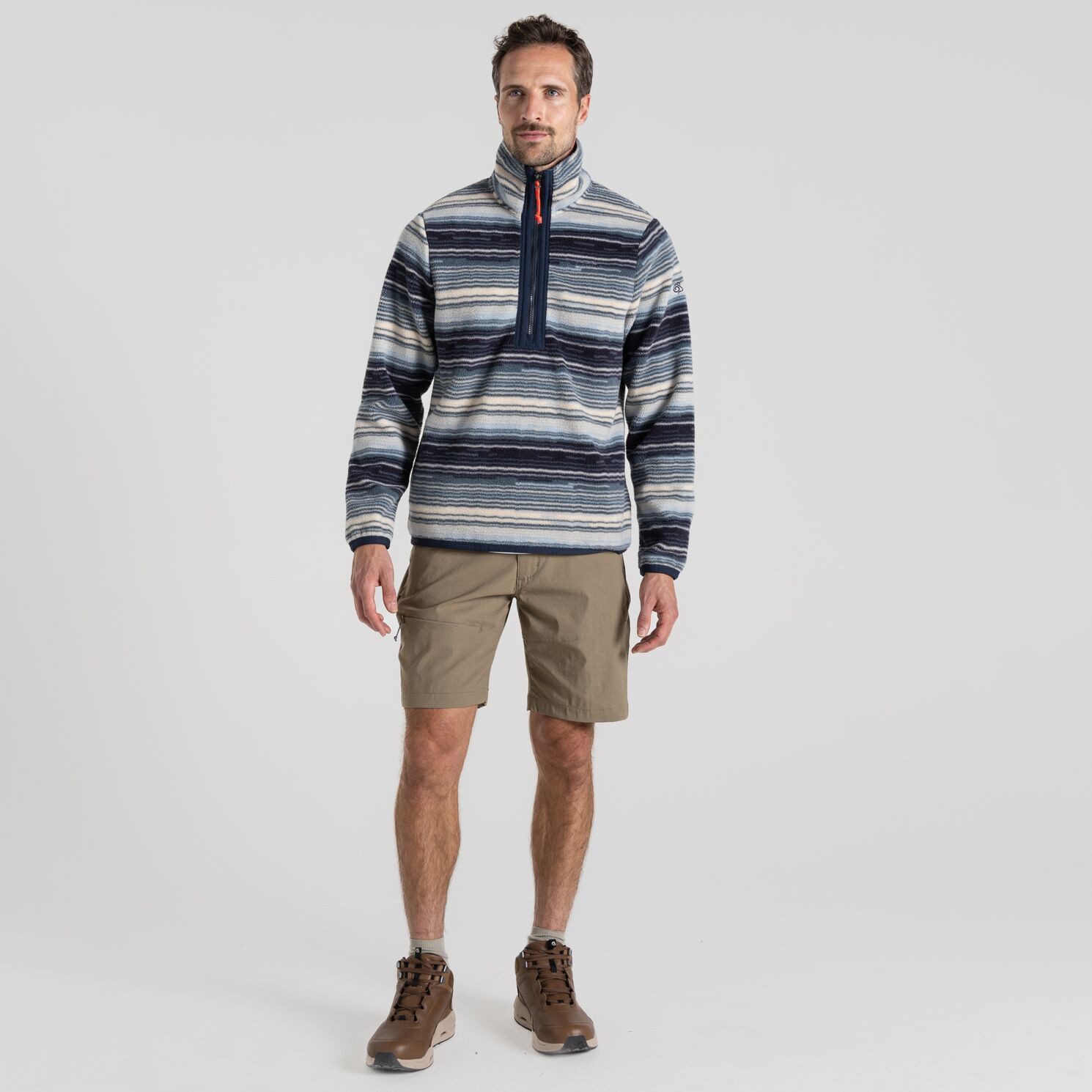 Craghoppers Trekkingjacke Craghoppers - dicke Herren Fleecejacke WILSHIRE Halfzip Jacket