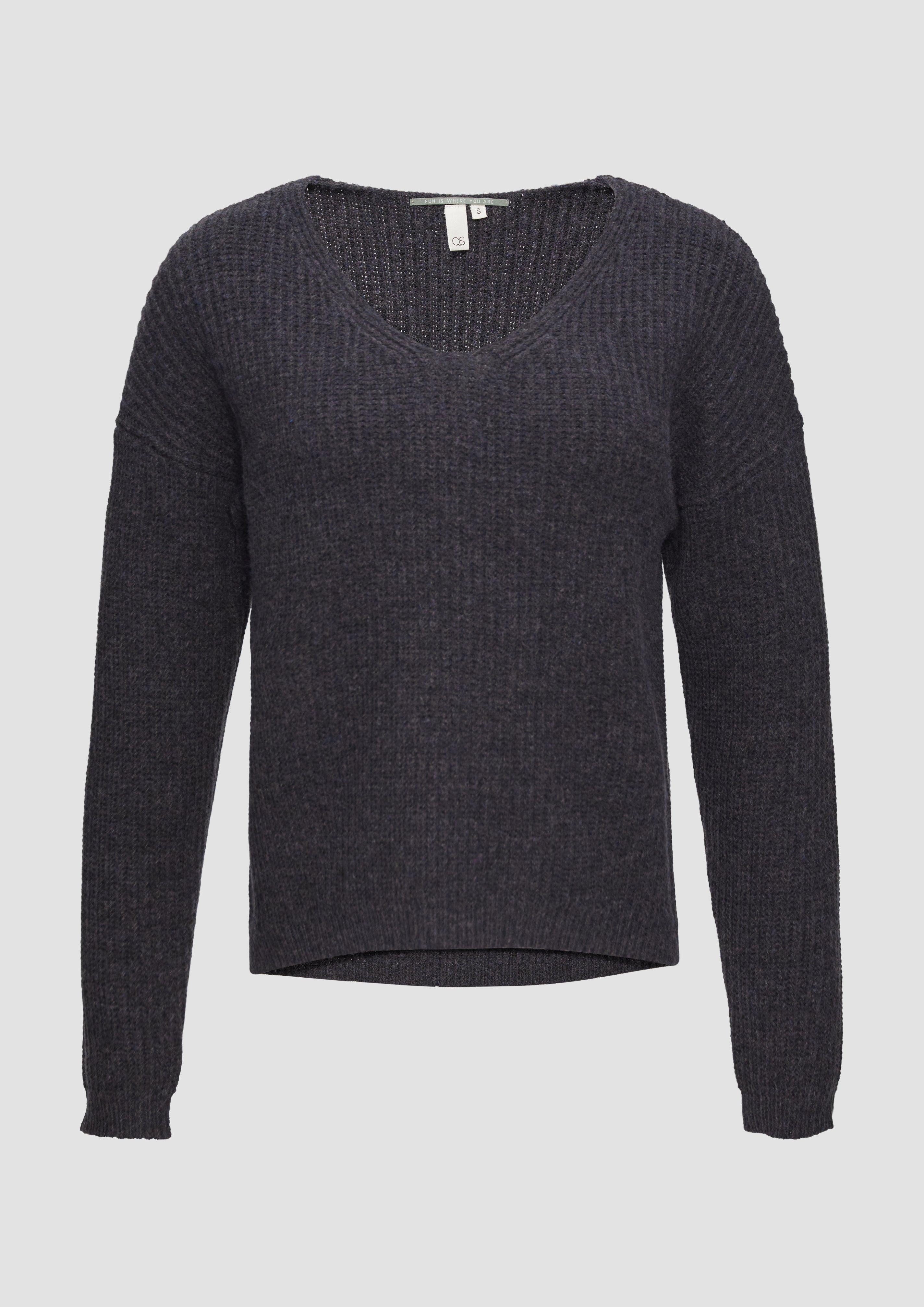 QS Strickpullover Pullover mit überschnittenen Schultern günstig online kaufen