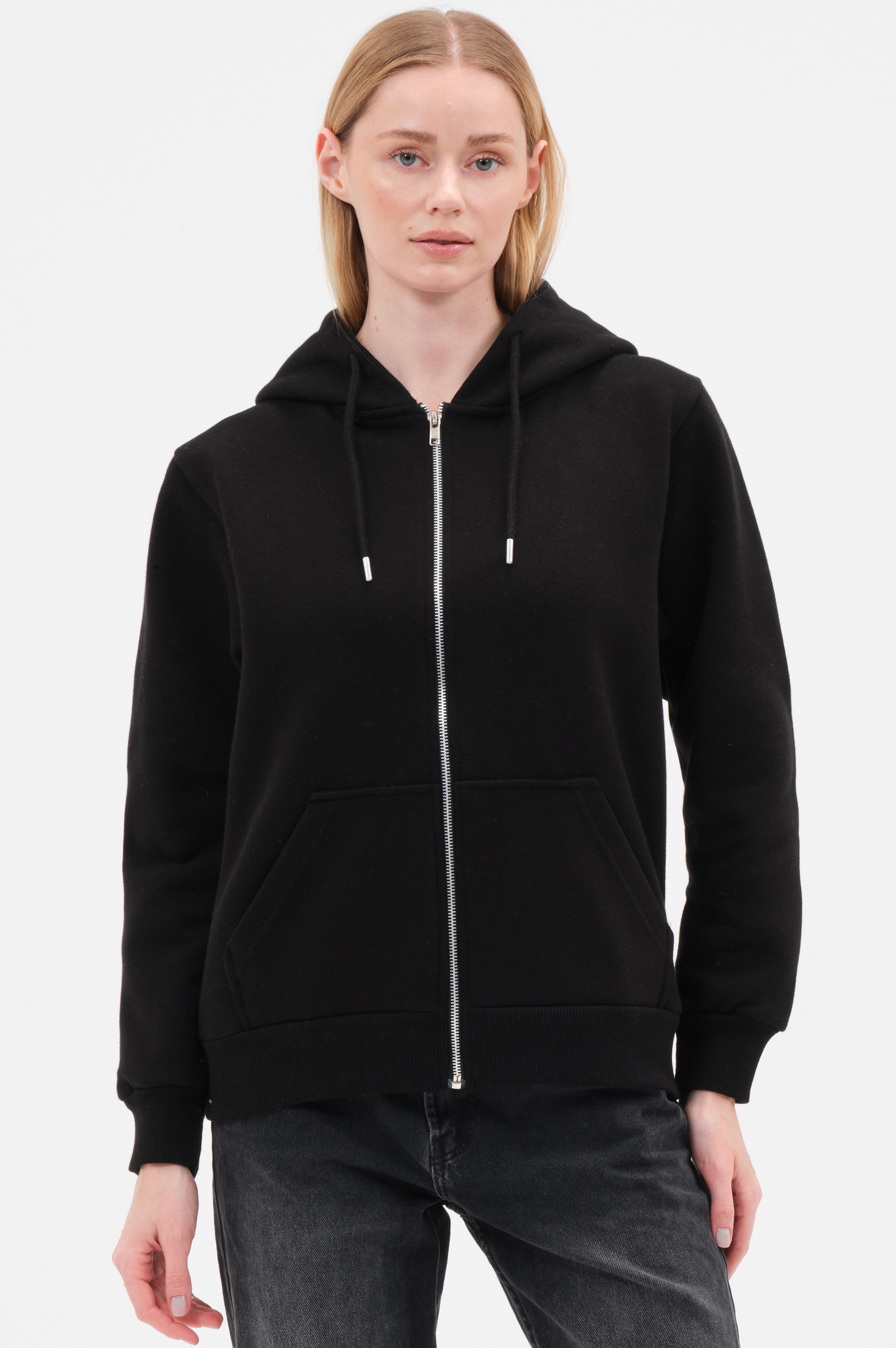 Smith & Solo Kapuzenpullover Damen - Sweatshirt mit Reißverschluss Zipper H günstig online kaufen