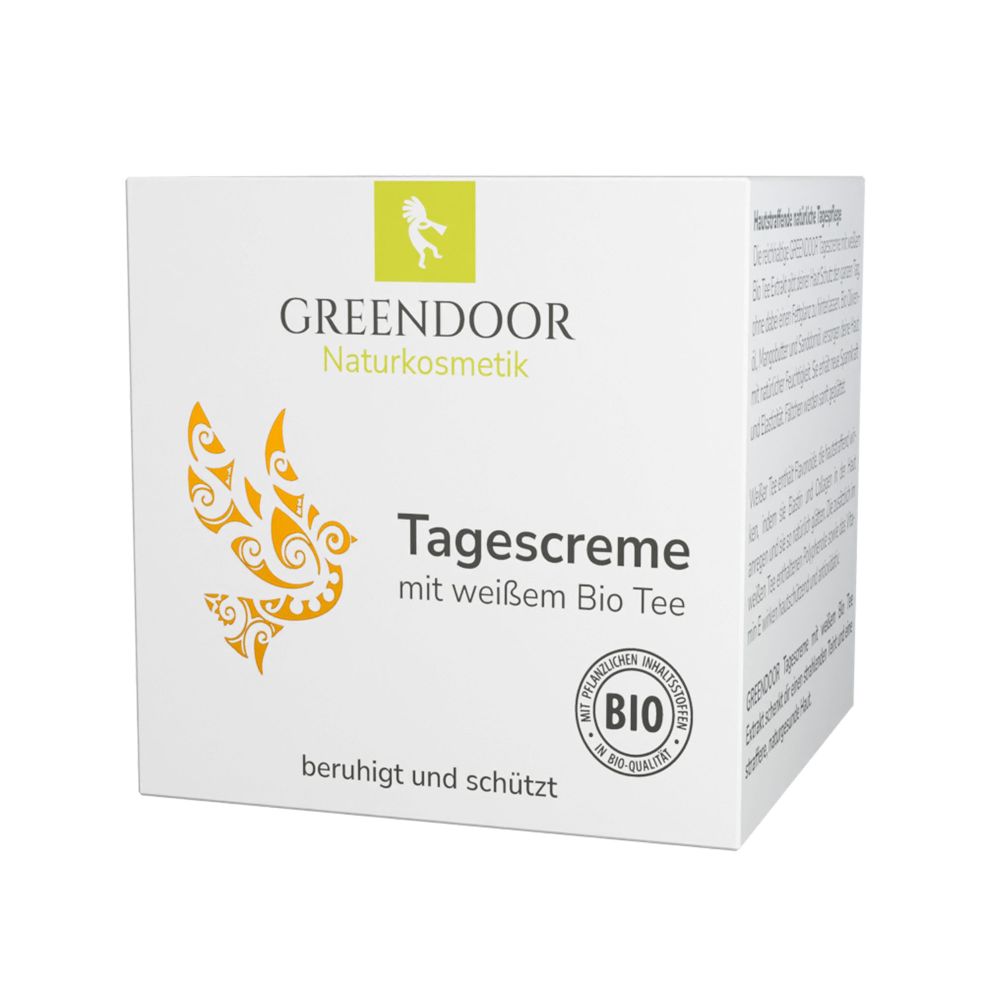 GREENDOOR Tagescreme Tagescreme mit weißem Bio Tee Extrakt