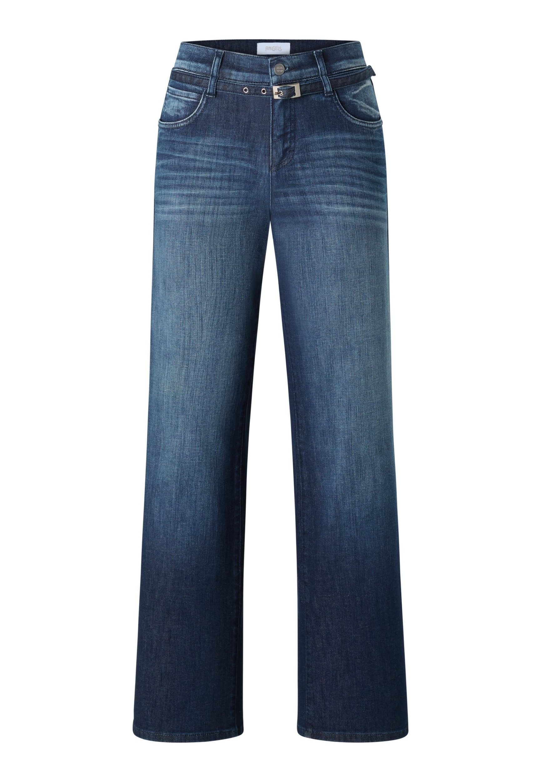 ANGELS 5-Pocket-Jeans LIZ BELT BLUE USED BUFFI CRINKLE günstig online kaufen