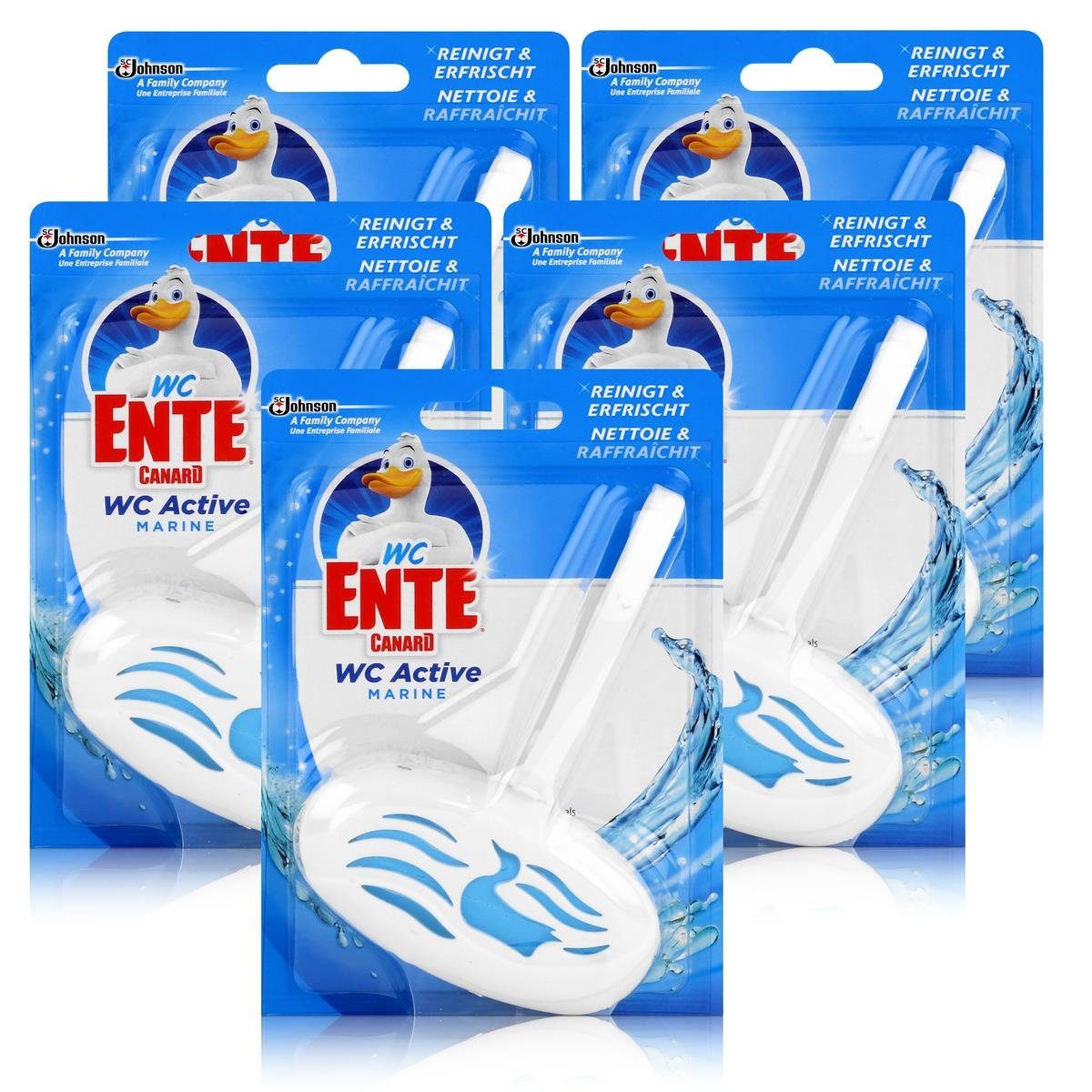 WC Ente WC Active Einhänger Marine 40g WC-Frische (5er Pack) WC-Reiniger