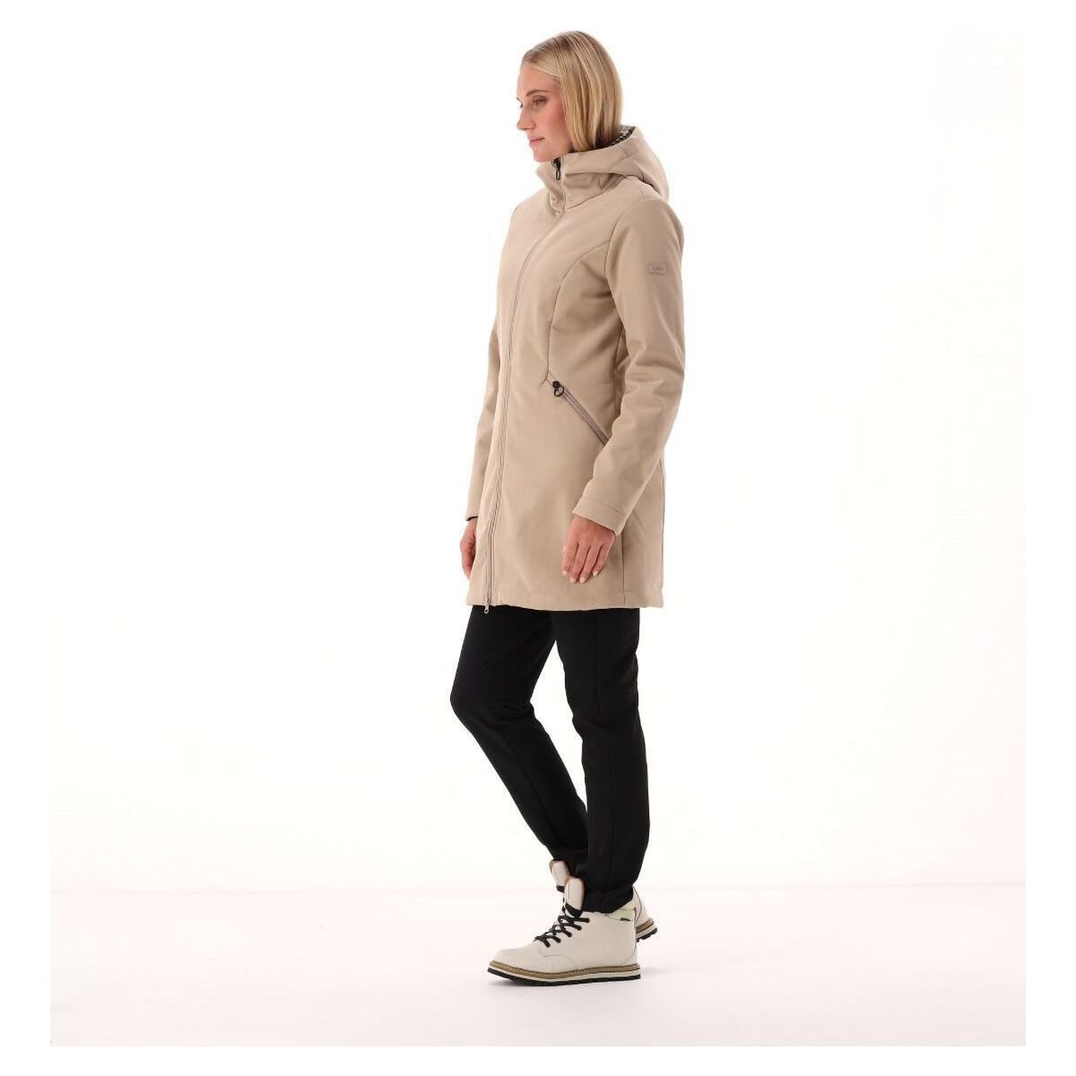 CMP Outdoorjacke Woman Parka FIX Hood Vielseitiger Damenparka mit Clima-Protect®, warmem Kunstfellfutter