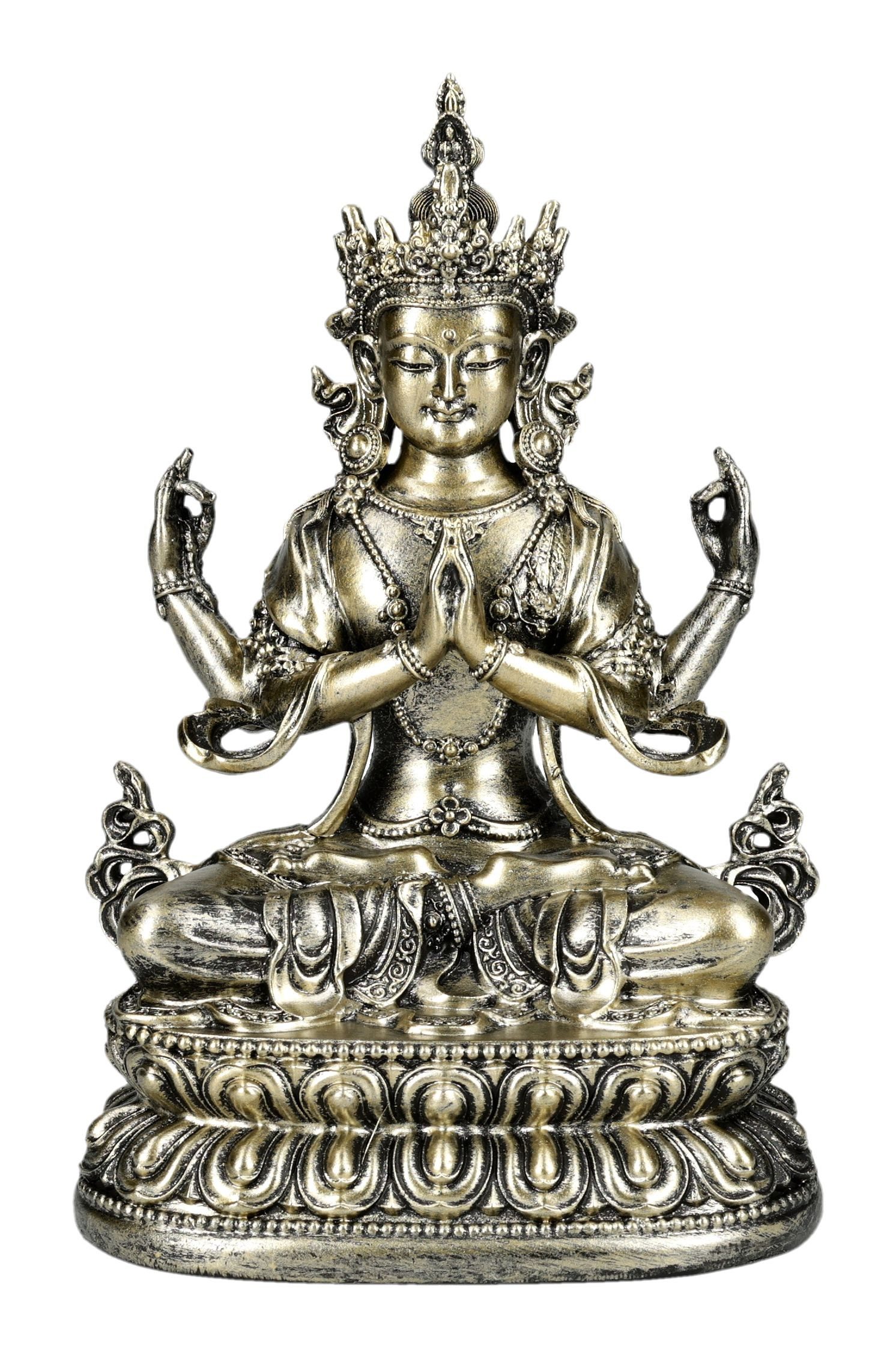 Figuren Shop GmbH Dekofigur Avalokiteshvara Figur – Buddha Statue Mitgefühl Skulptur 20 cm Deko