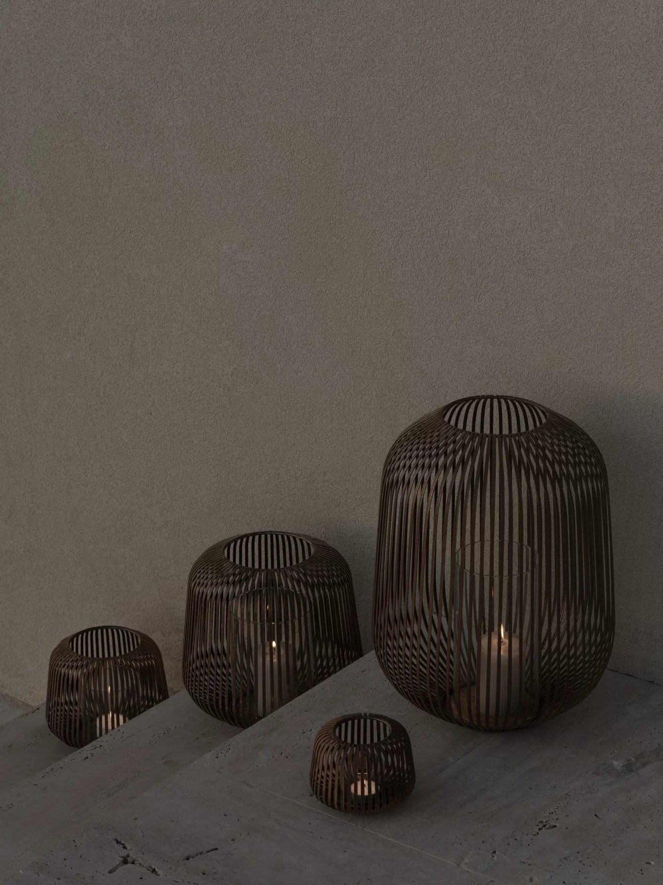 blomus Windlicht -LITO- Laterne, Windlicht, Kerzenhalter: Modernes Design (SIZE XS, inkl. innenliegendem Glaszylinder), pulverbeschichtete Stahlstreben, Outdoorgeeignet