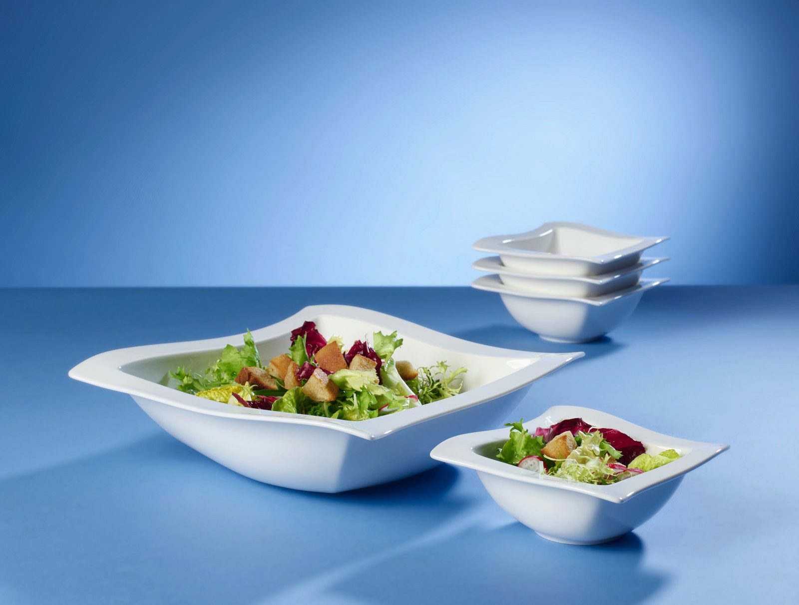 Villeroy & Boch Geschirr-Set New Wave Bol 0,6 l Set6, Premium Porcelain