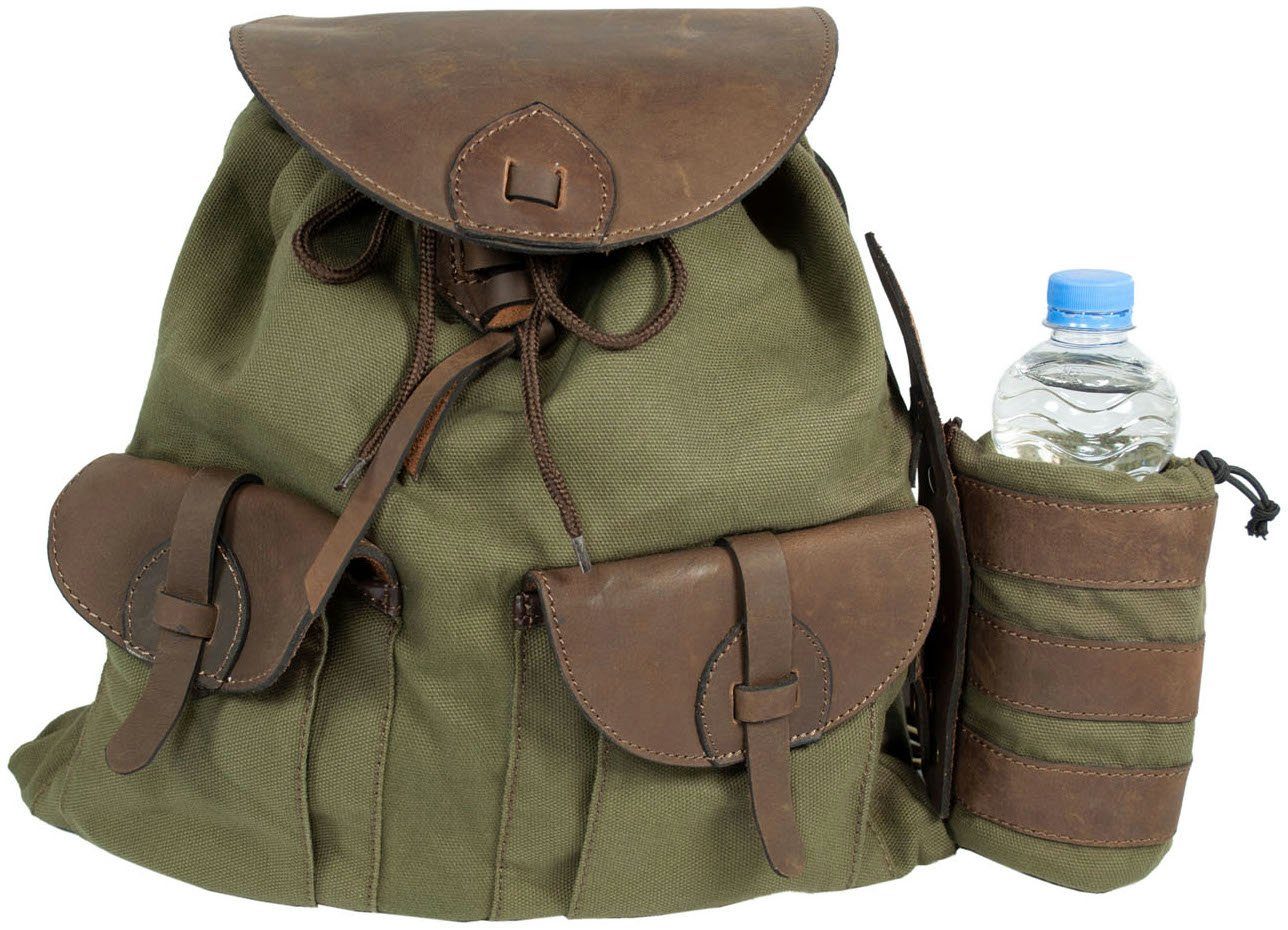 Hubertus® Trekkingrucksack Oefele oliv Flaschenhalter Wanderrucksack mit Jagd Jagdrucksack Hunting von